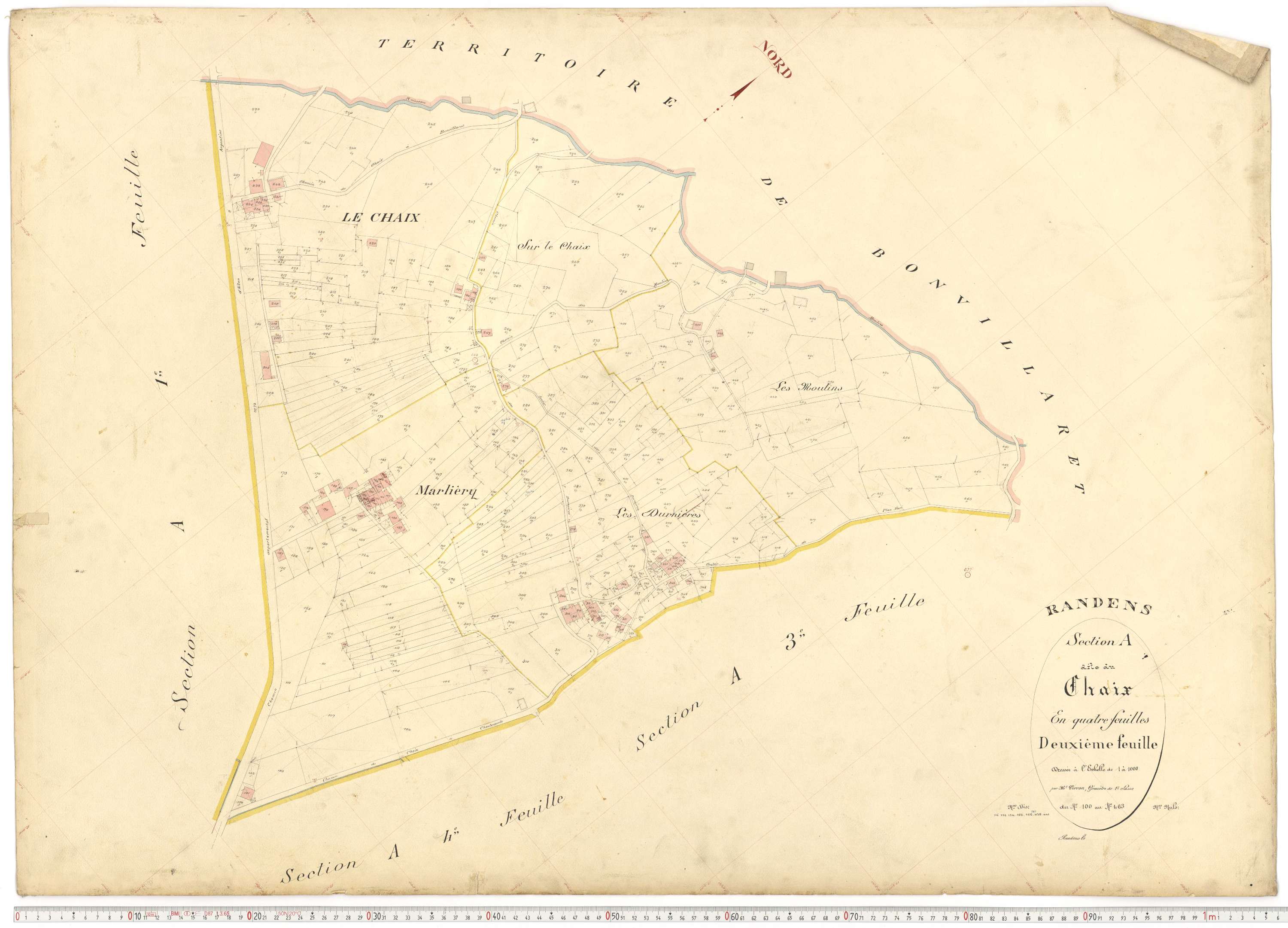 Randens - Plans cadastraux du premier cadastre français.