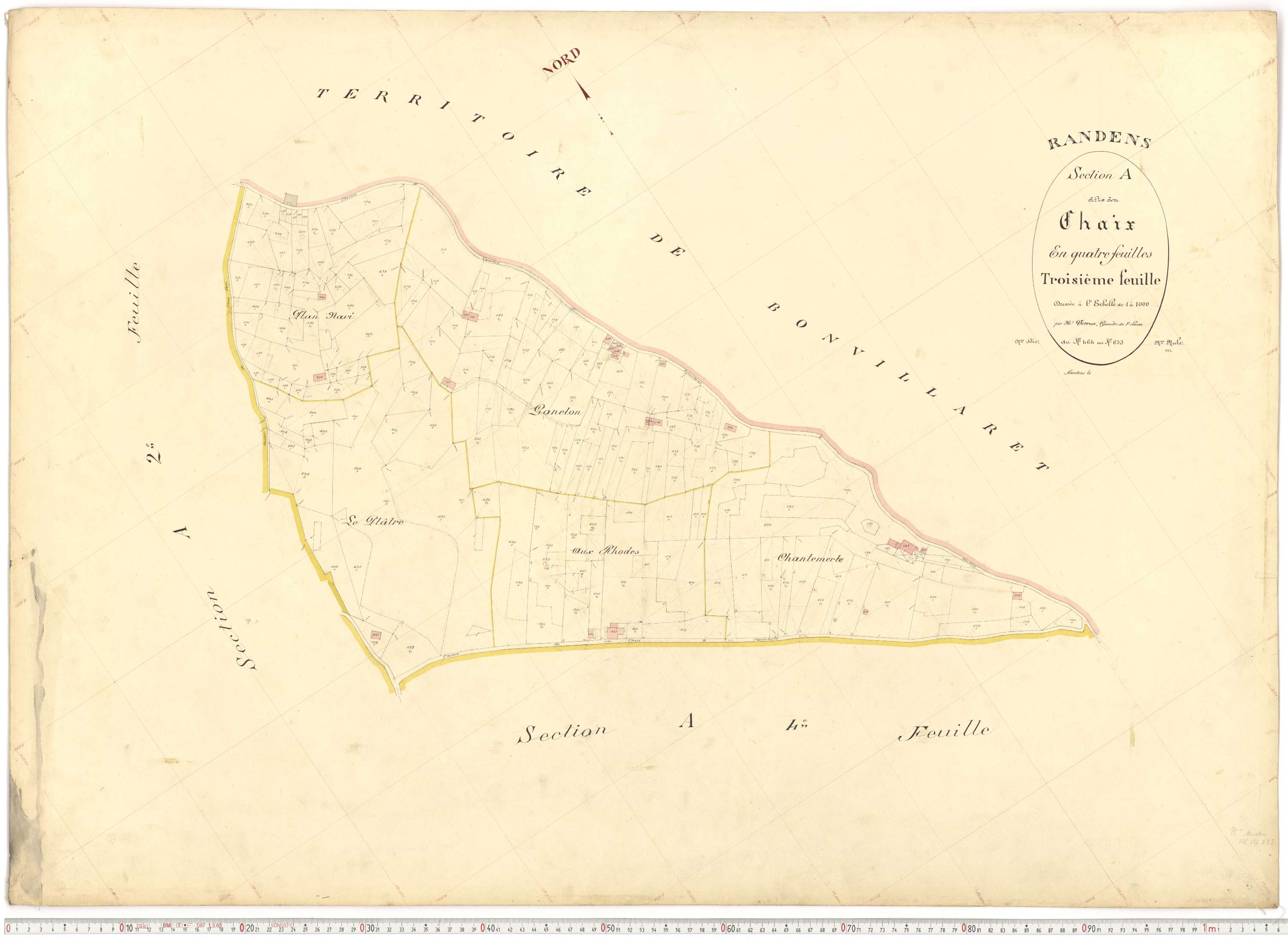 Randens - Plans cadastraux du premier cadastre français.