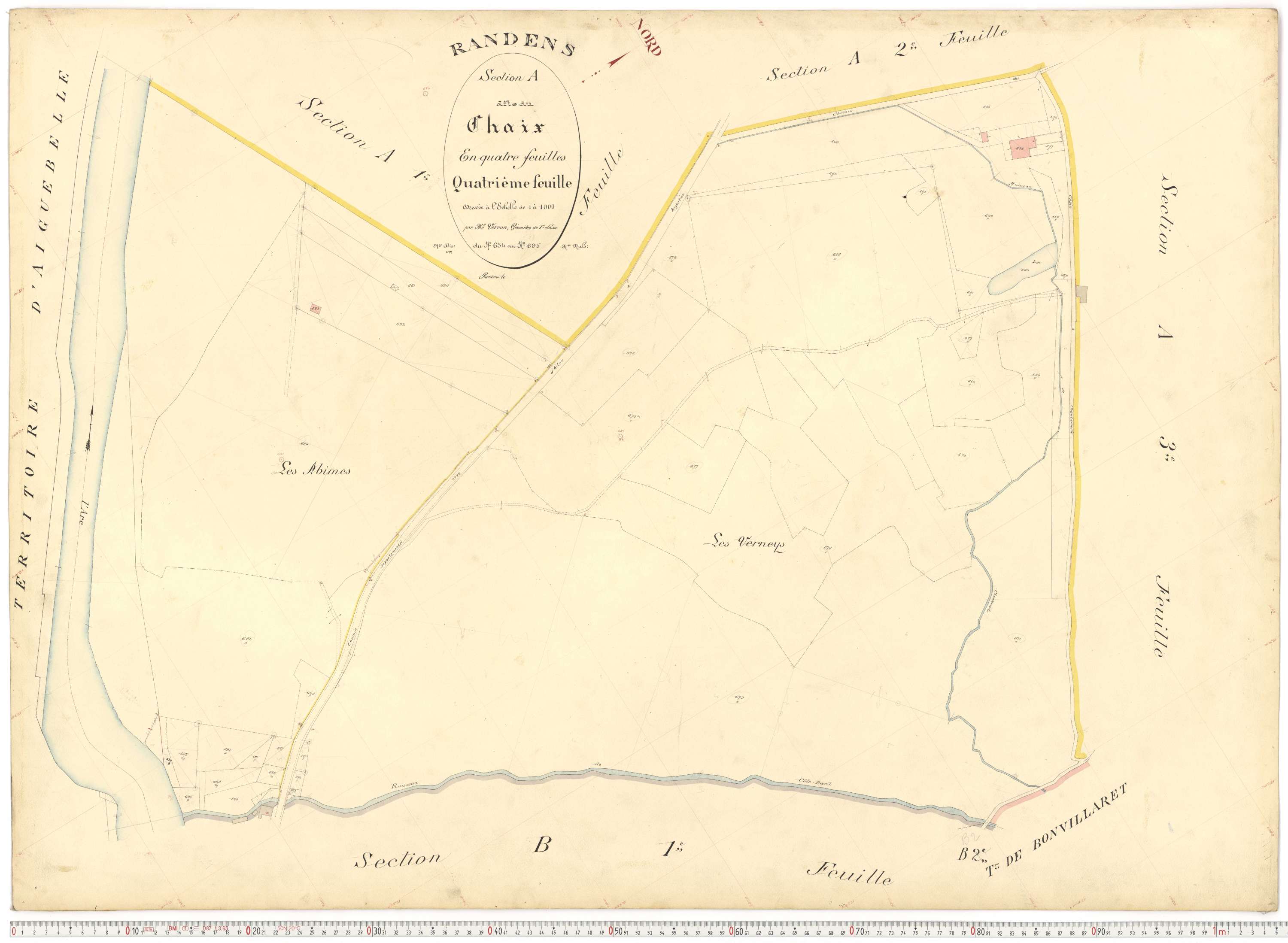 Randens - Plans cadastraux du premier cadastre français.