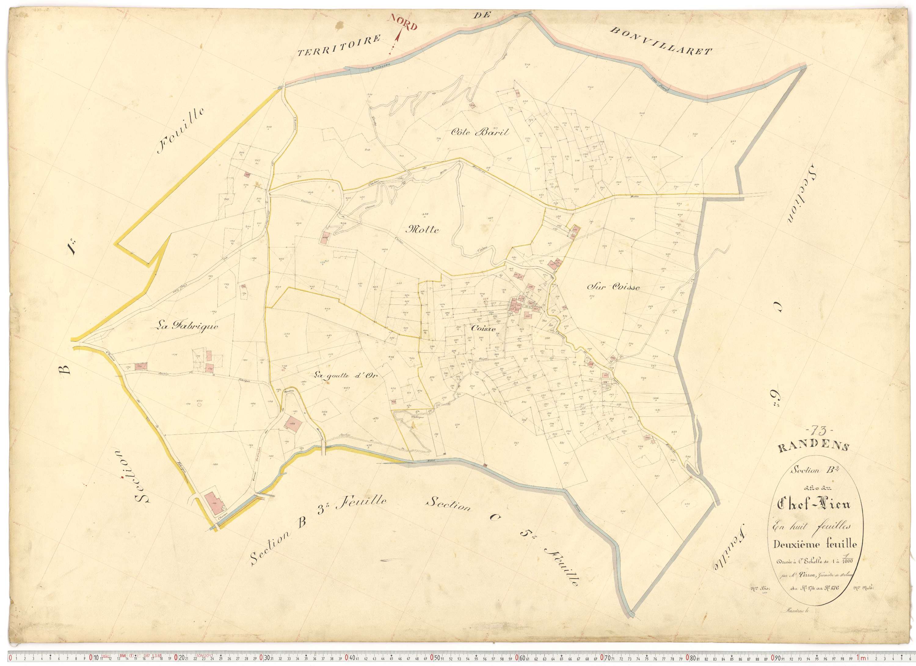 Randens - Plans cadastraux du premier cadastre français.