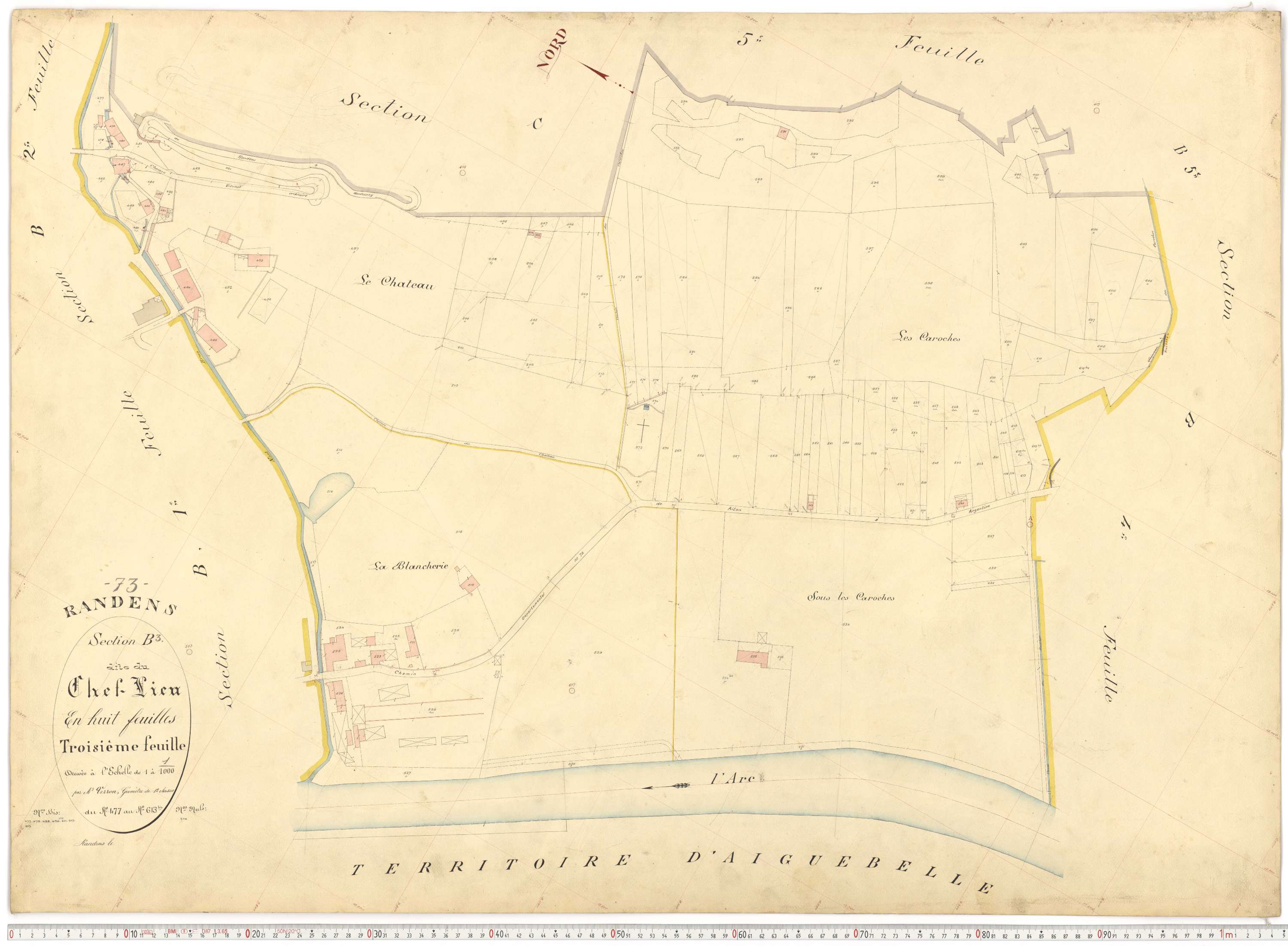 Randens - Plans cadastraux du premier cadastre français.
