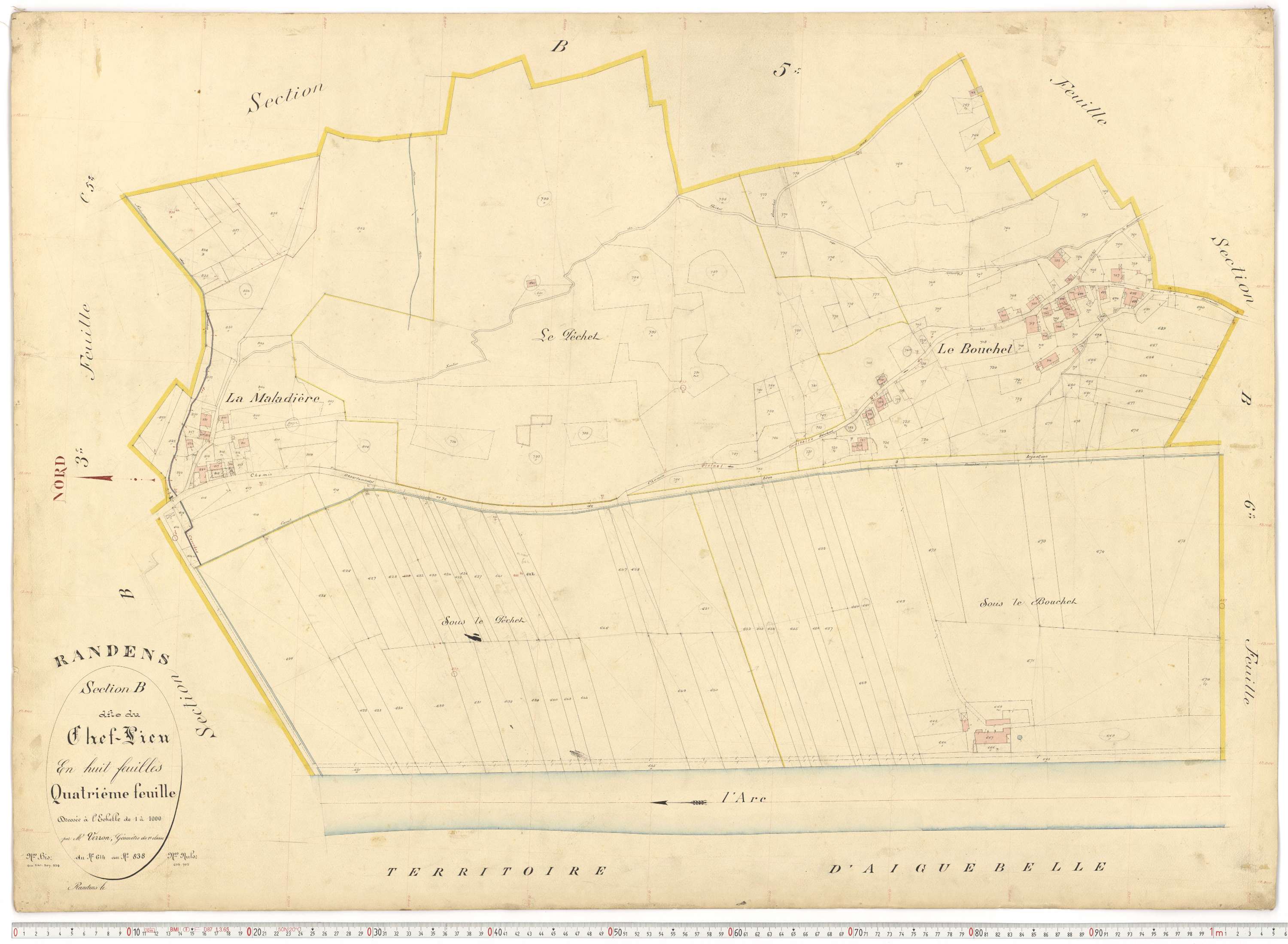 Randens - Plans cadastraux du premier cadastre français.