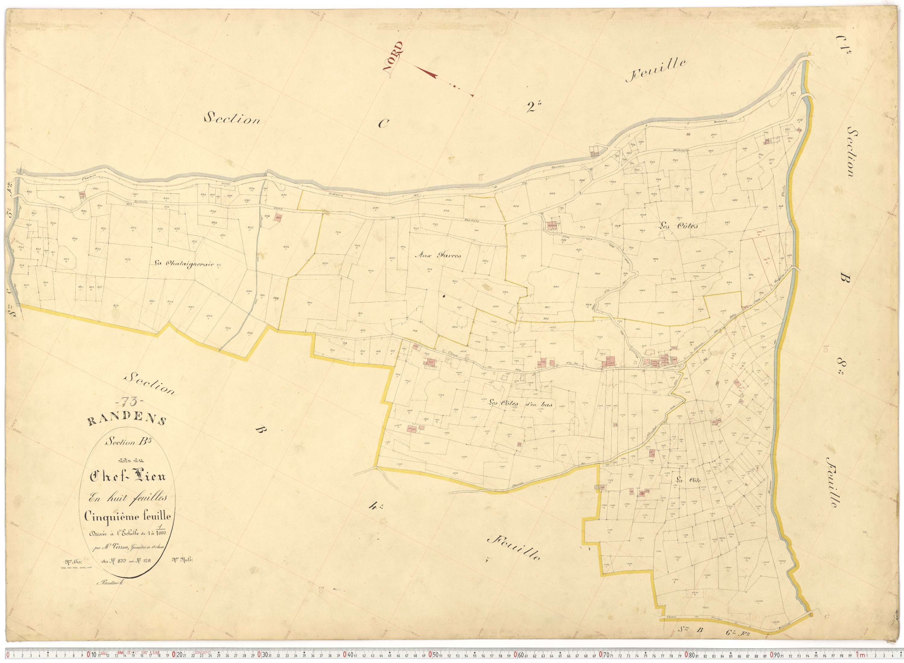 Randens - Plans cadastraux du premier cadastre français.