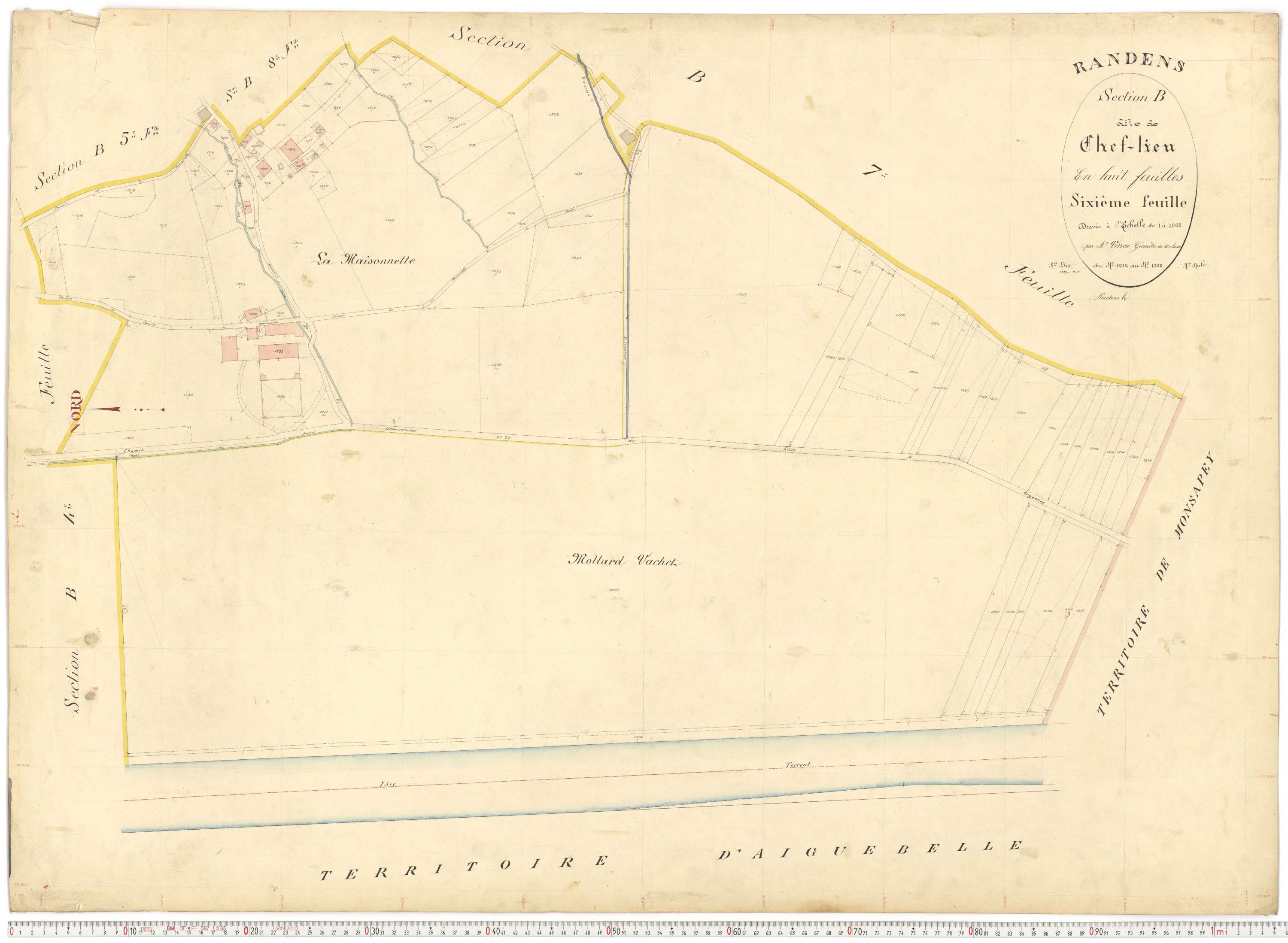 Randens - Plans cadastraux du premier cadastre français.