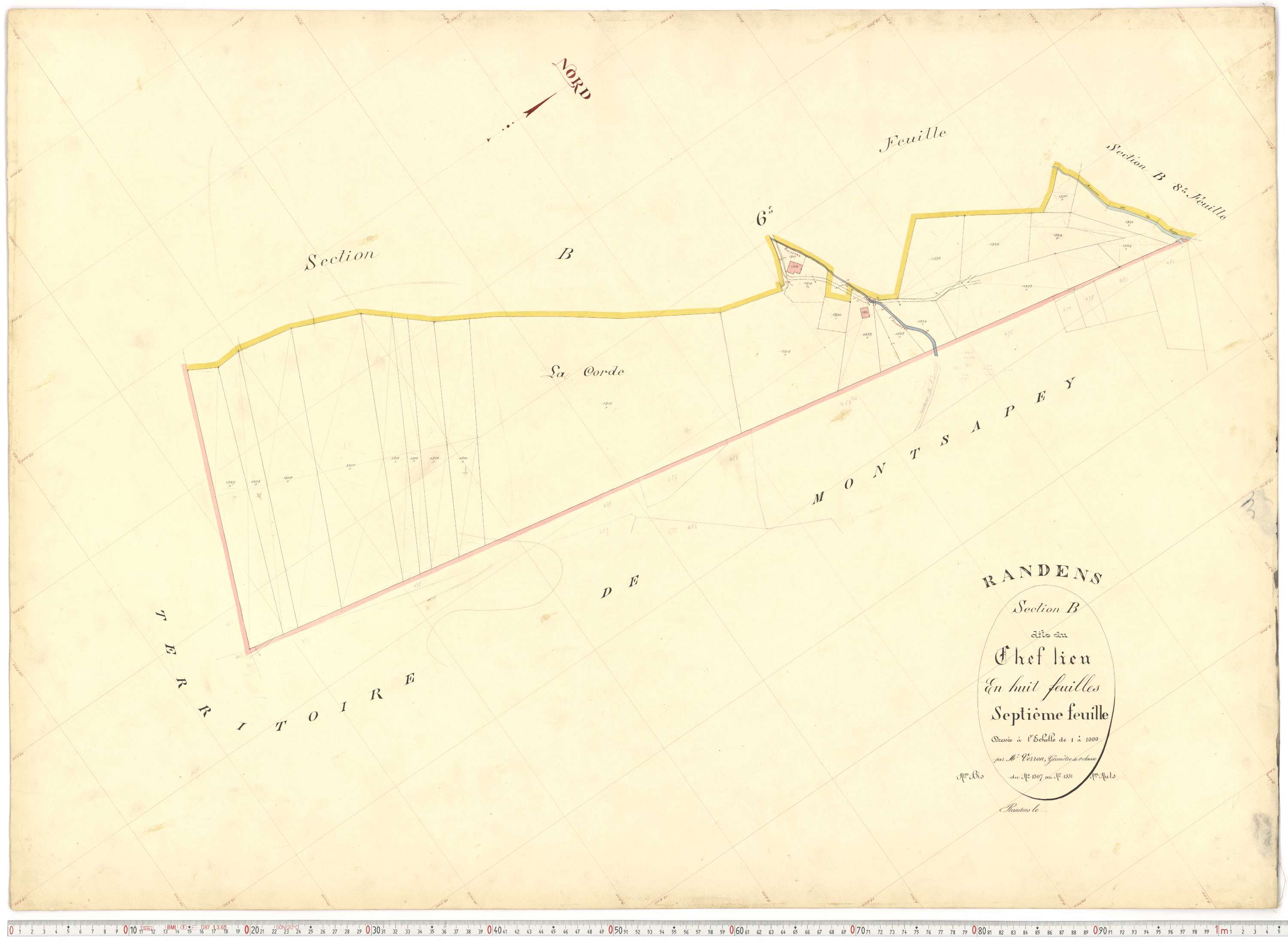 Randens - Plans cadastraux du premier cadastre français.