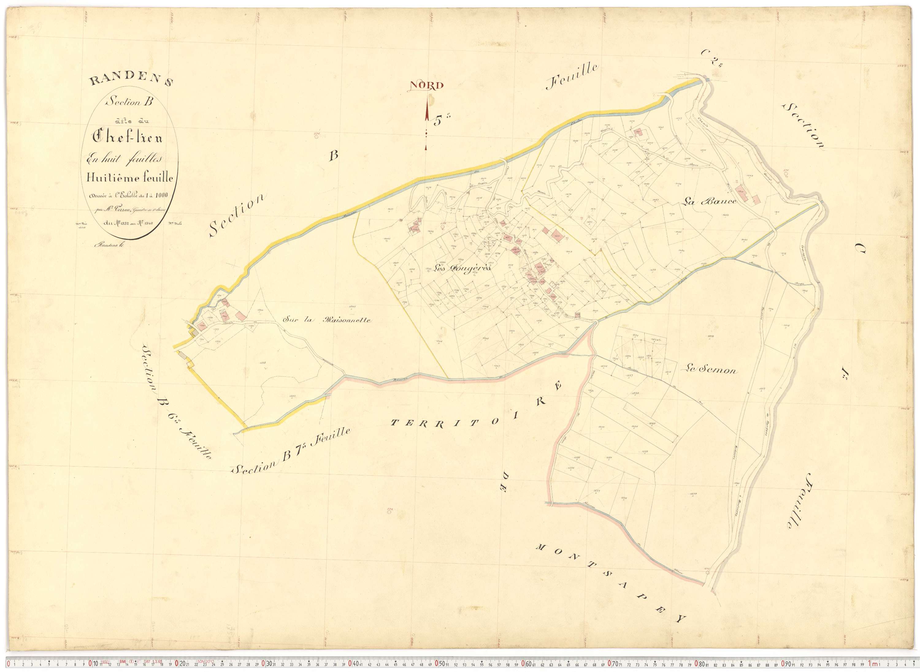 Randens - Plans cadastraux du premier cadastre français.