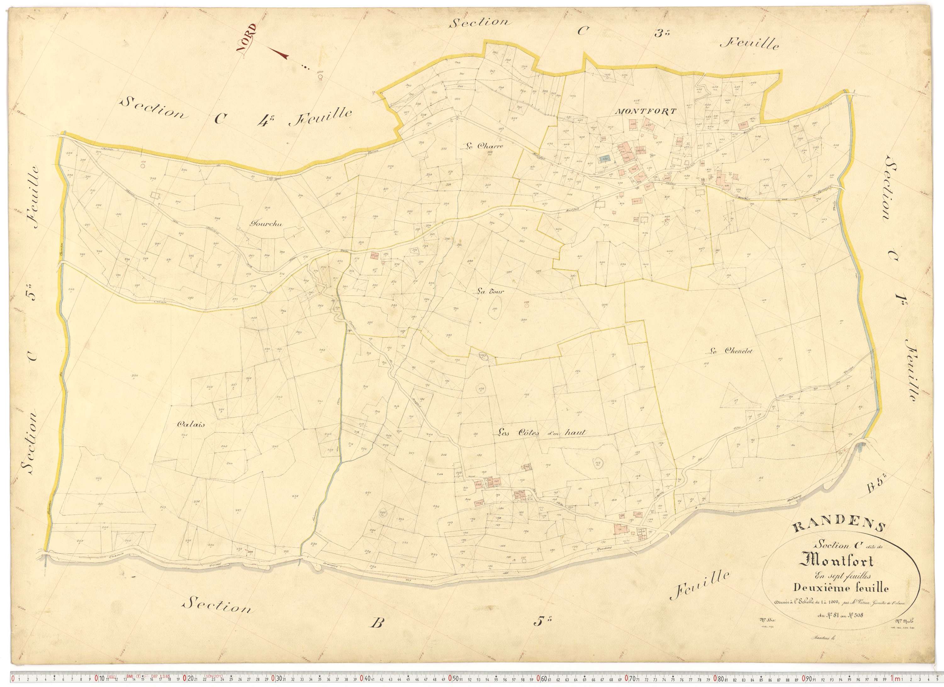 Randens - Plans cadastraux du premier cadastre français.
