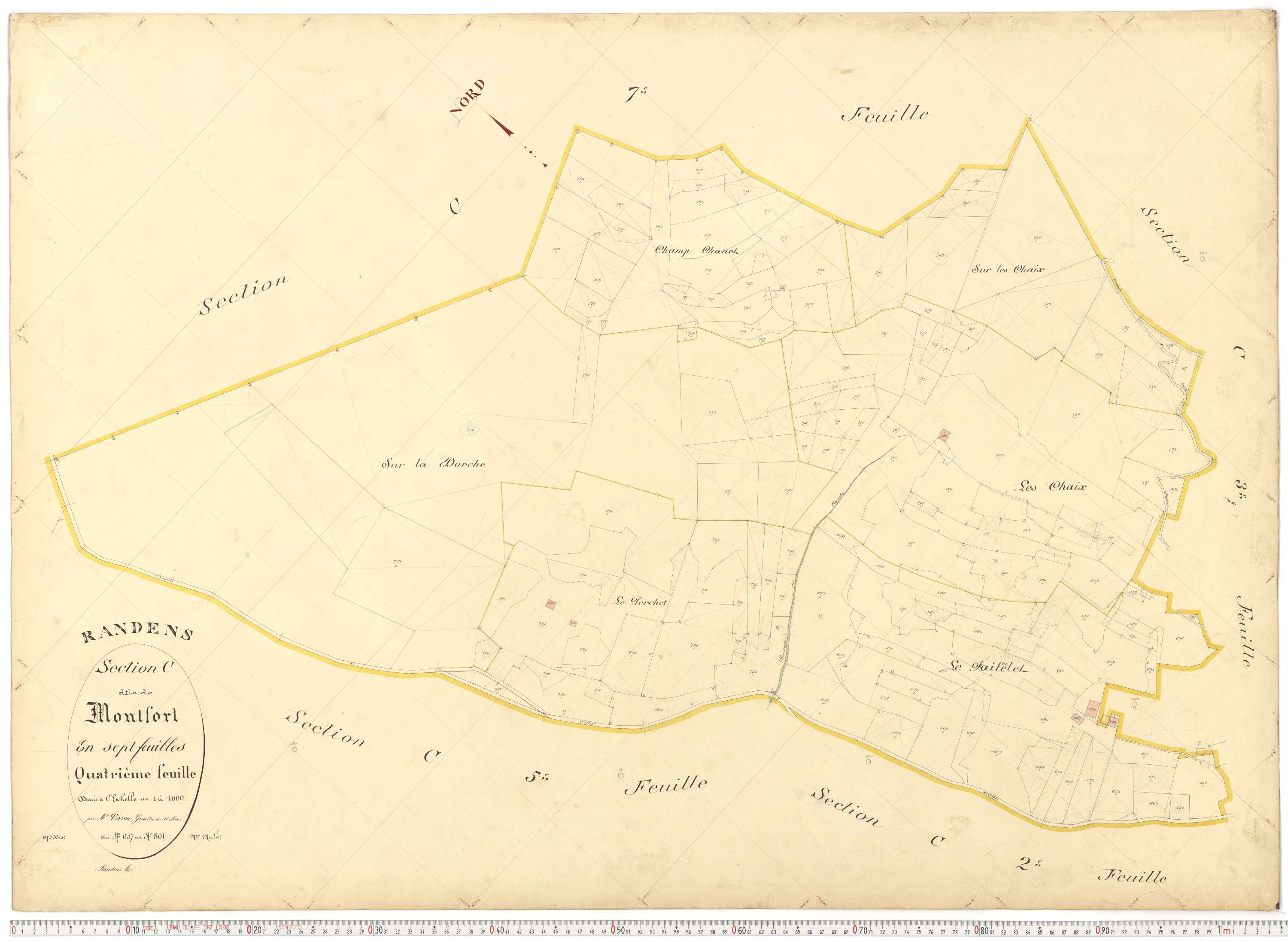 Randens - Plans cadastraux du premier cadastre français.