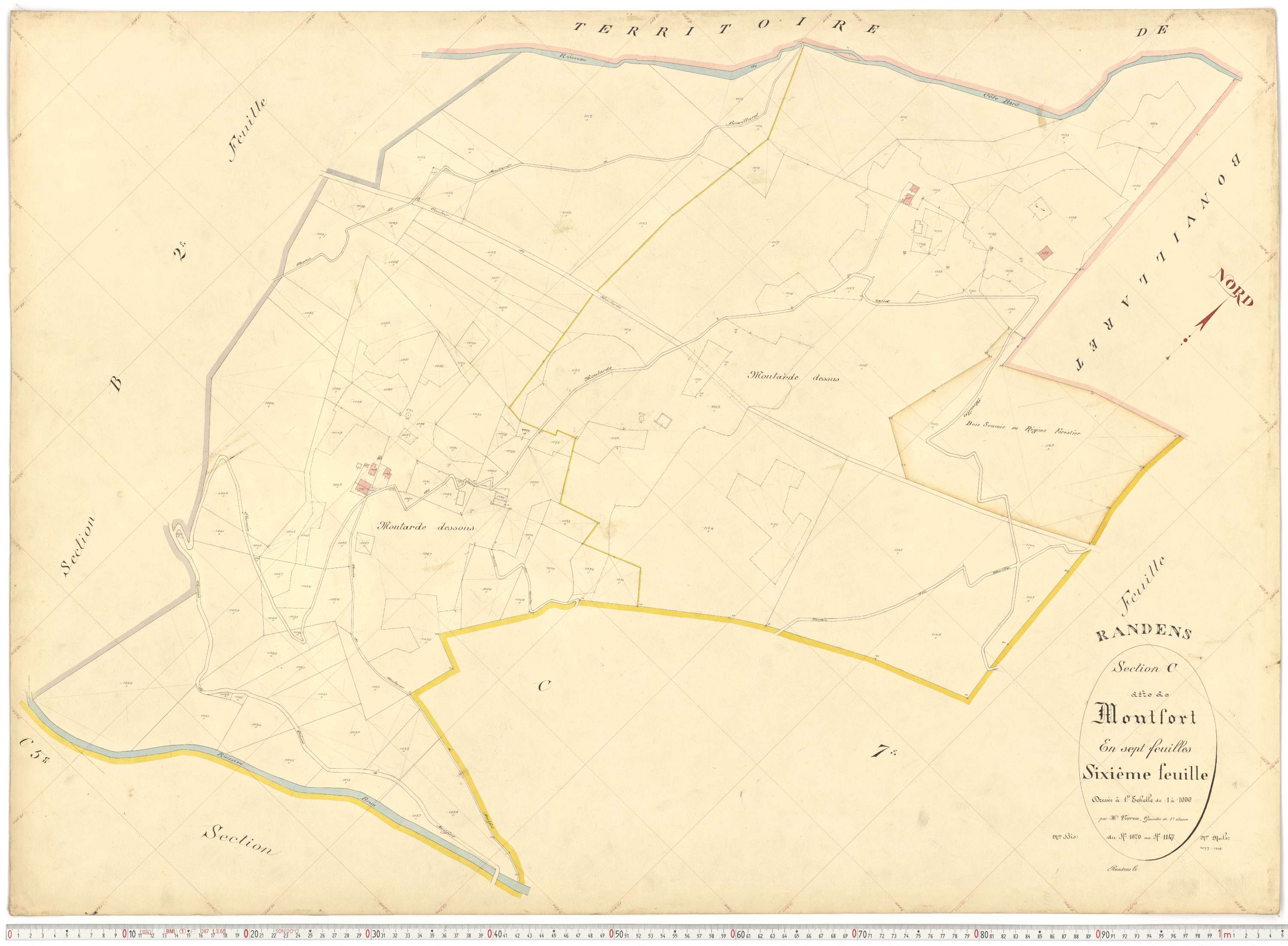 Randens - Plans cadastraux du premier cadastre français.