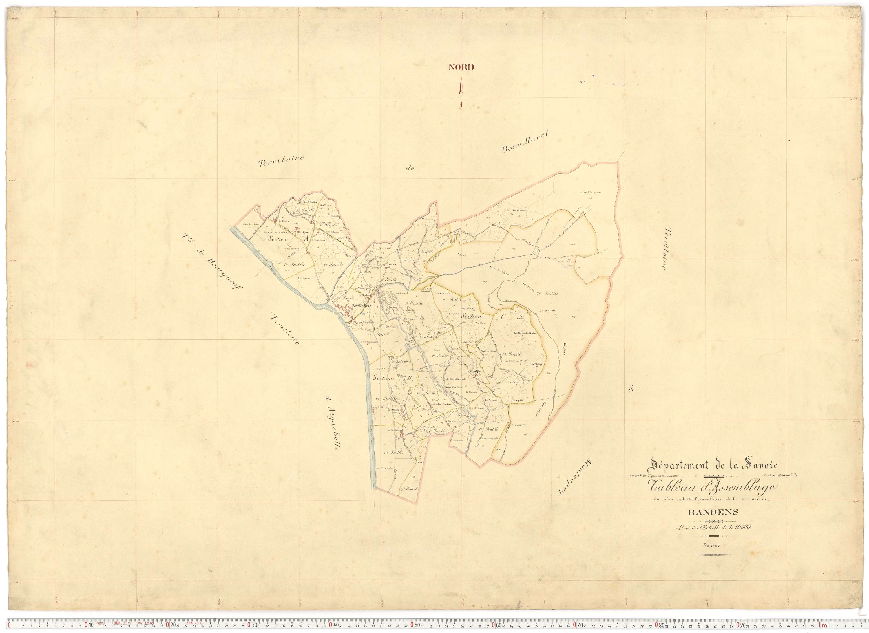 Randens - Plans cadastraux du premier cadastre français.