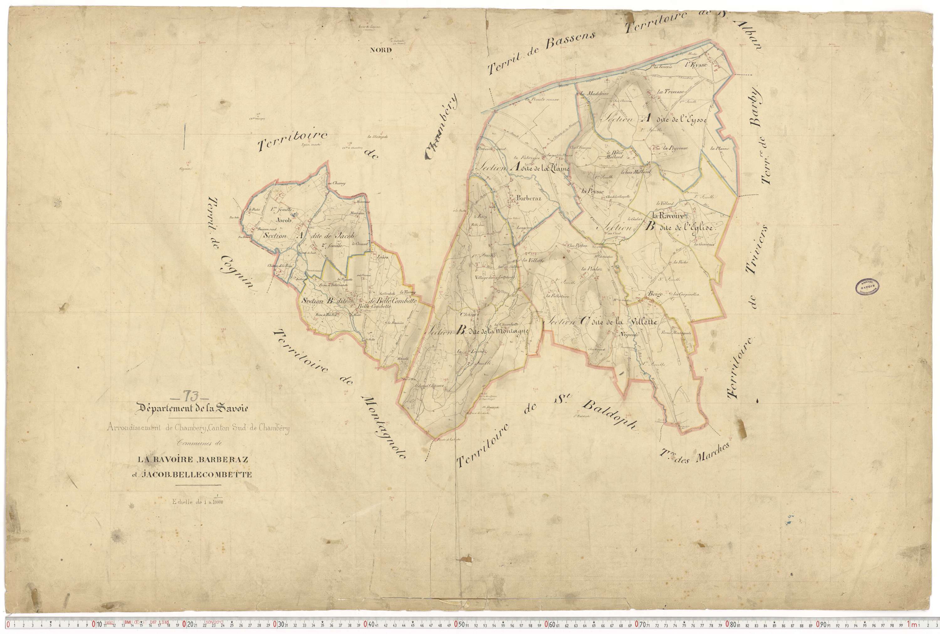La Ravoire - Plans cadastraux du premier cadastre français.