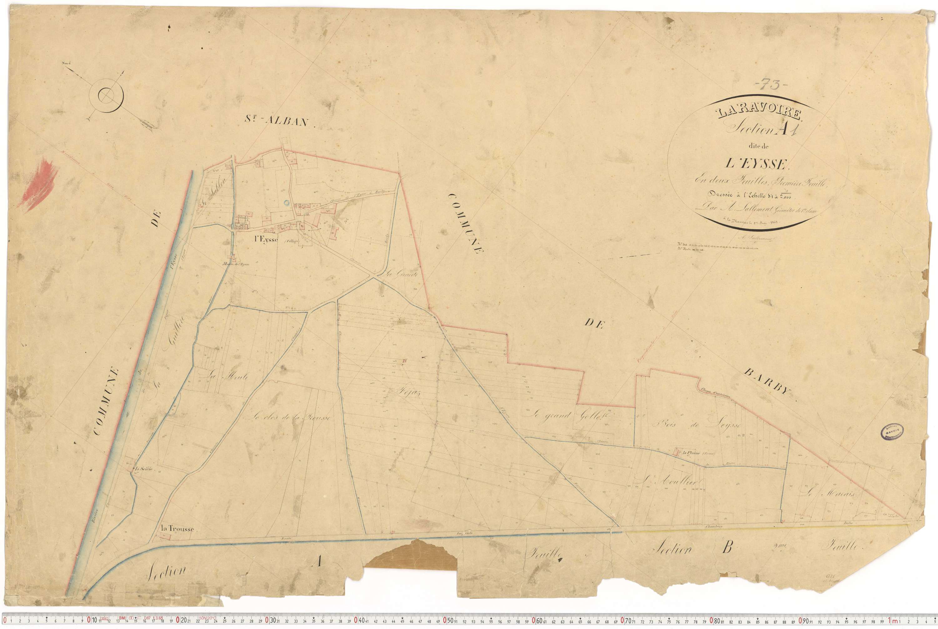 La Ravoire - Plans cadastraux du premier cadastre français.