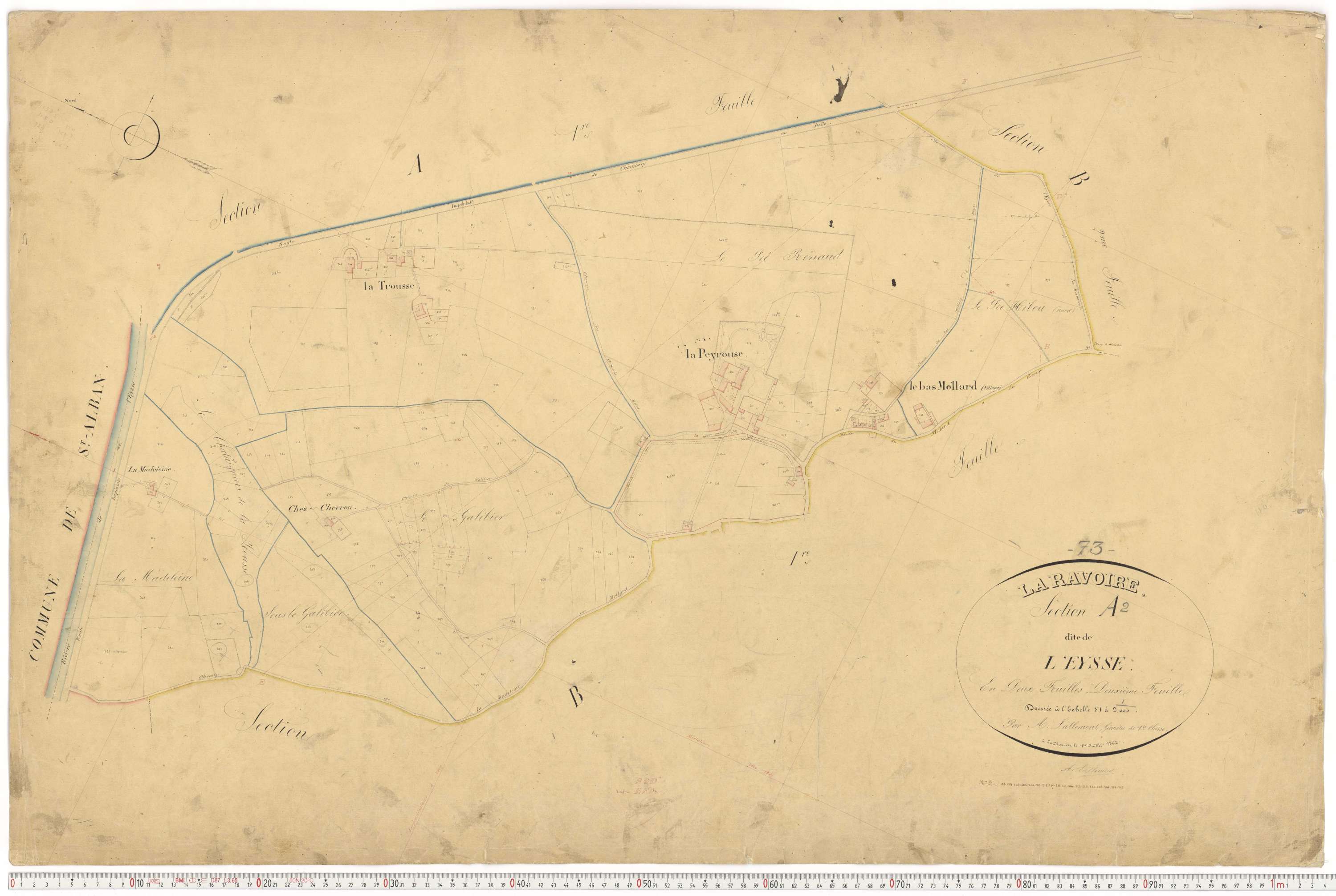 La Ravoire - Plans cadastraux du premier cadastre français.