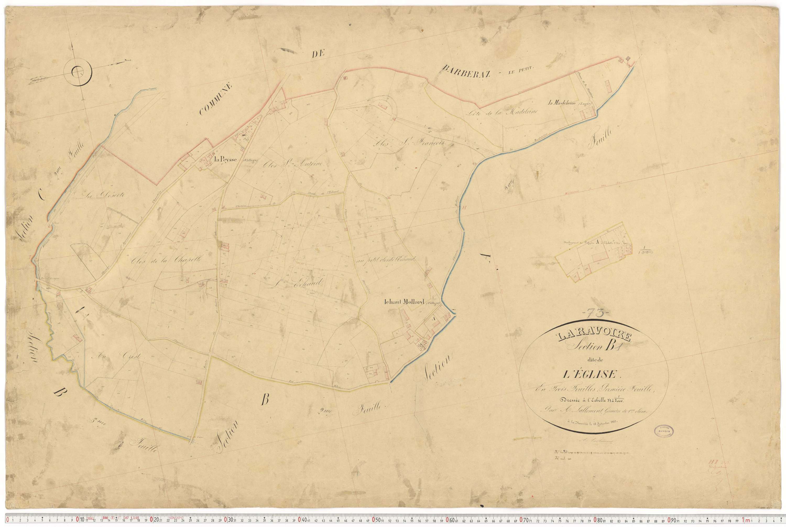 La Ravoire - Plans cadastraux du premier cadastre français.