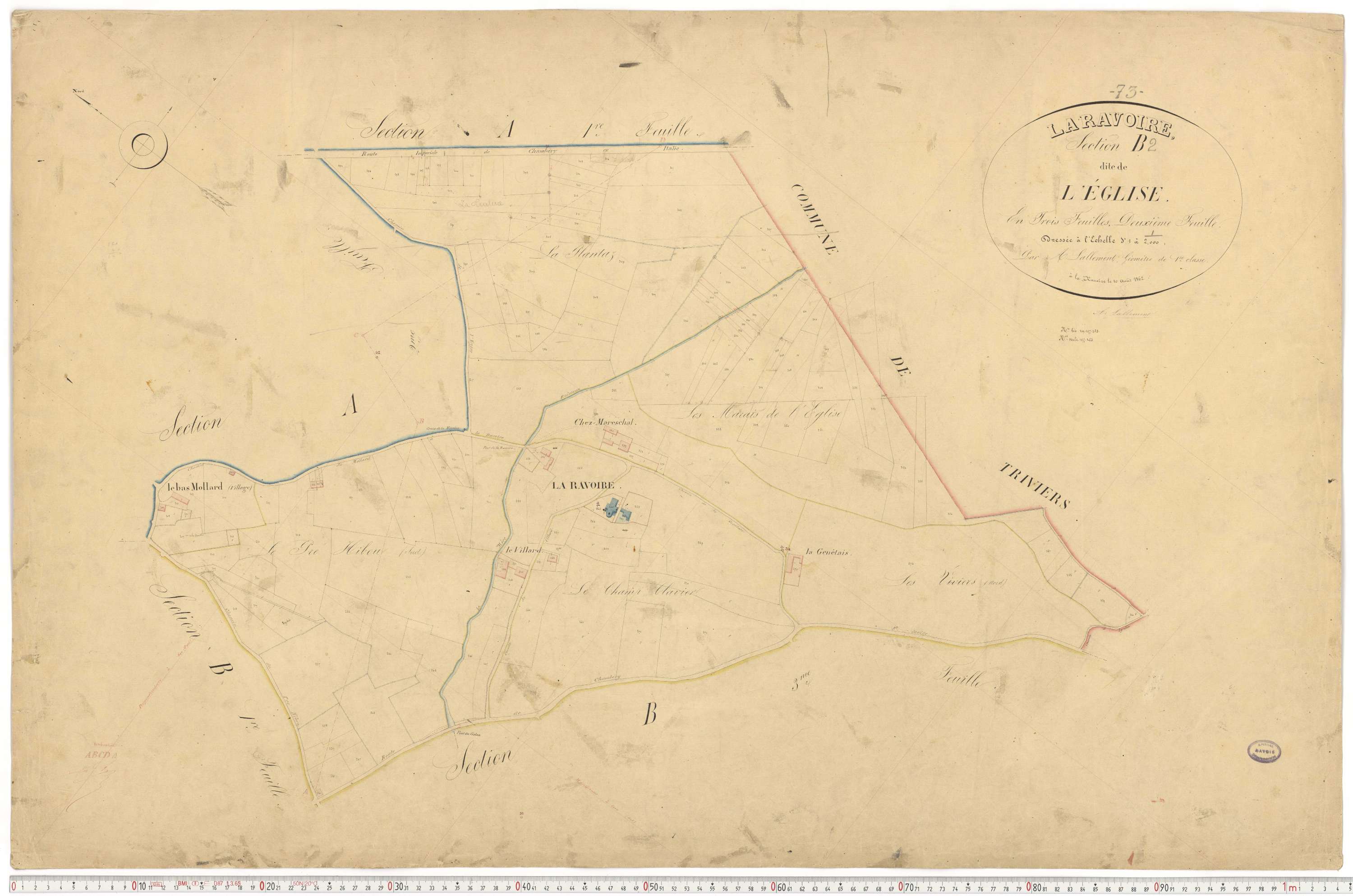 La Ravoire - Plans cadastraux du premier cadastre français.