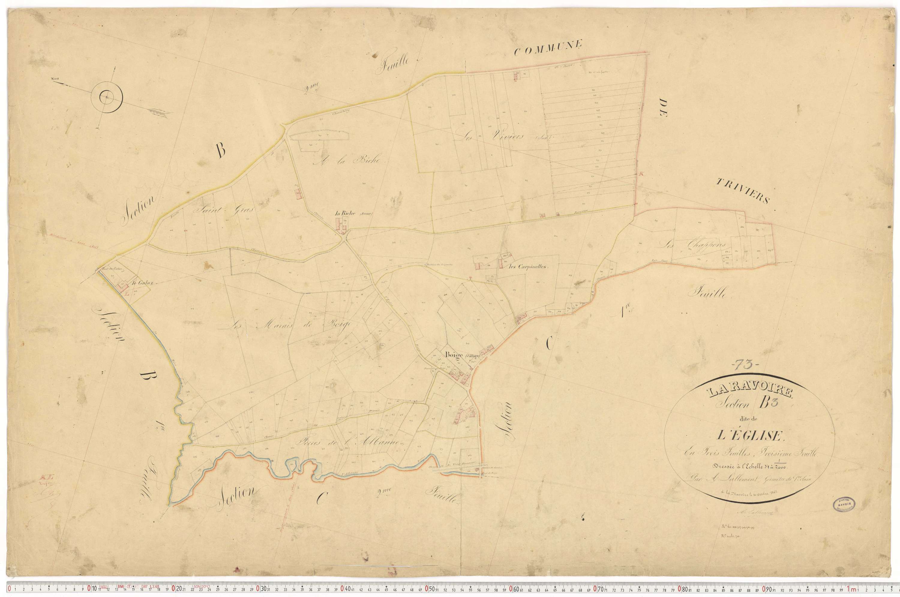 La Ravoire - Plans cadastraux du premier cadastre français.