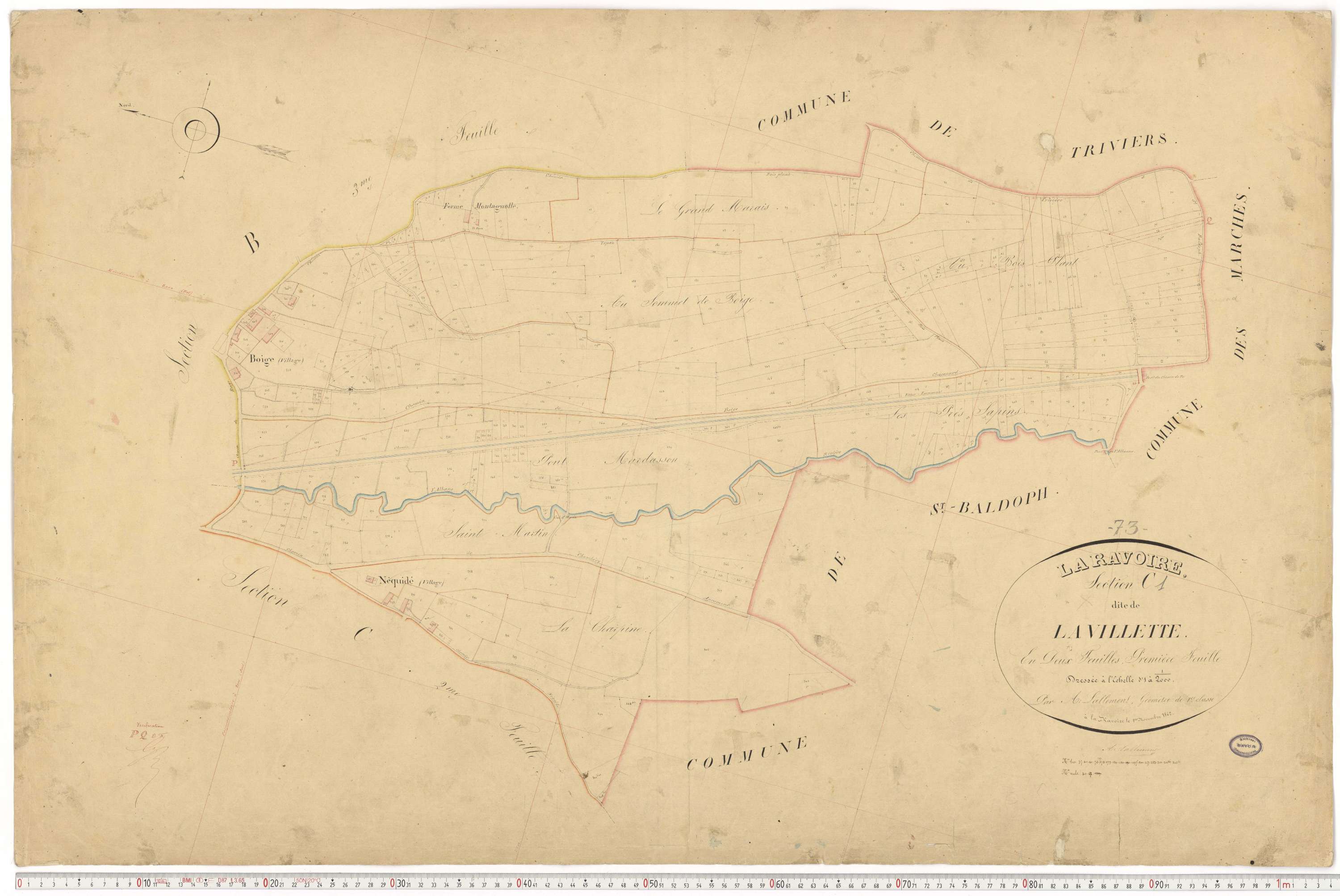 La Ravoire - Plans cadastraux du premier cadastre français.