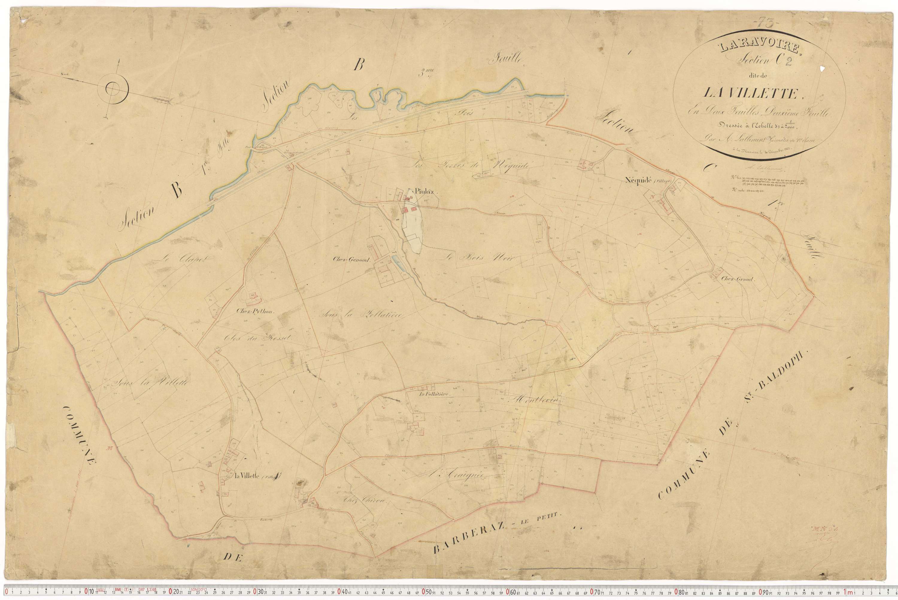 La Ravoire - Plans cadastraux du premier cadastre français.