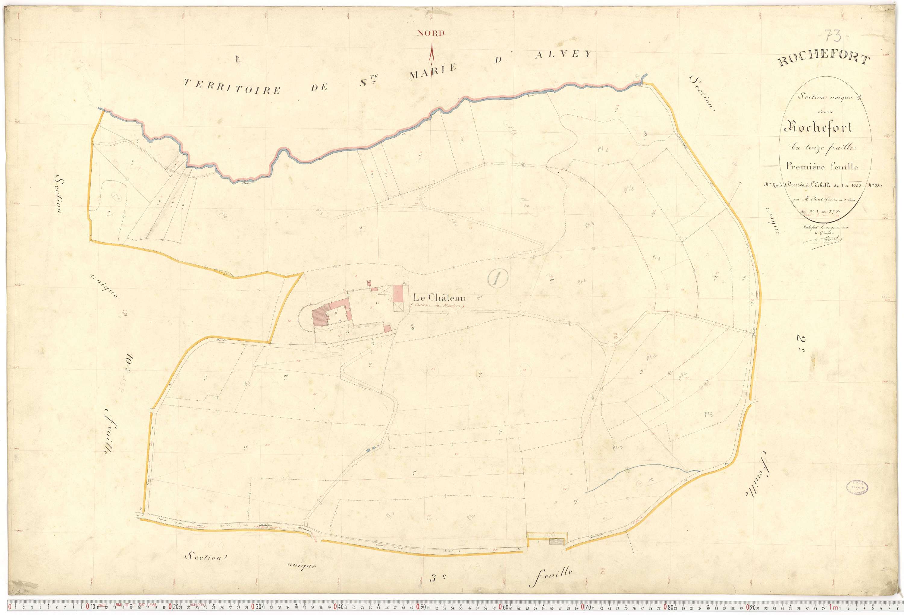 Rochefort - Plans cadastraux du premier cadastre français.