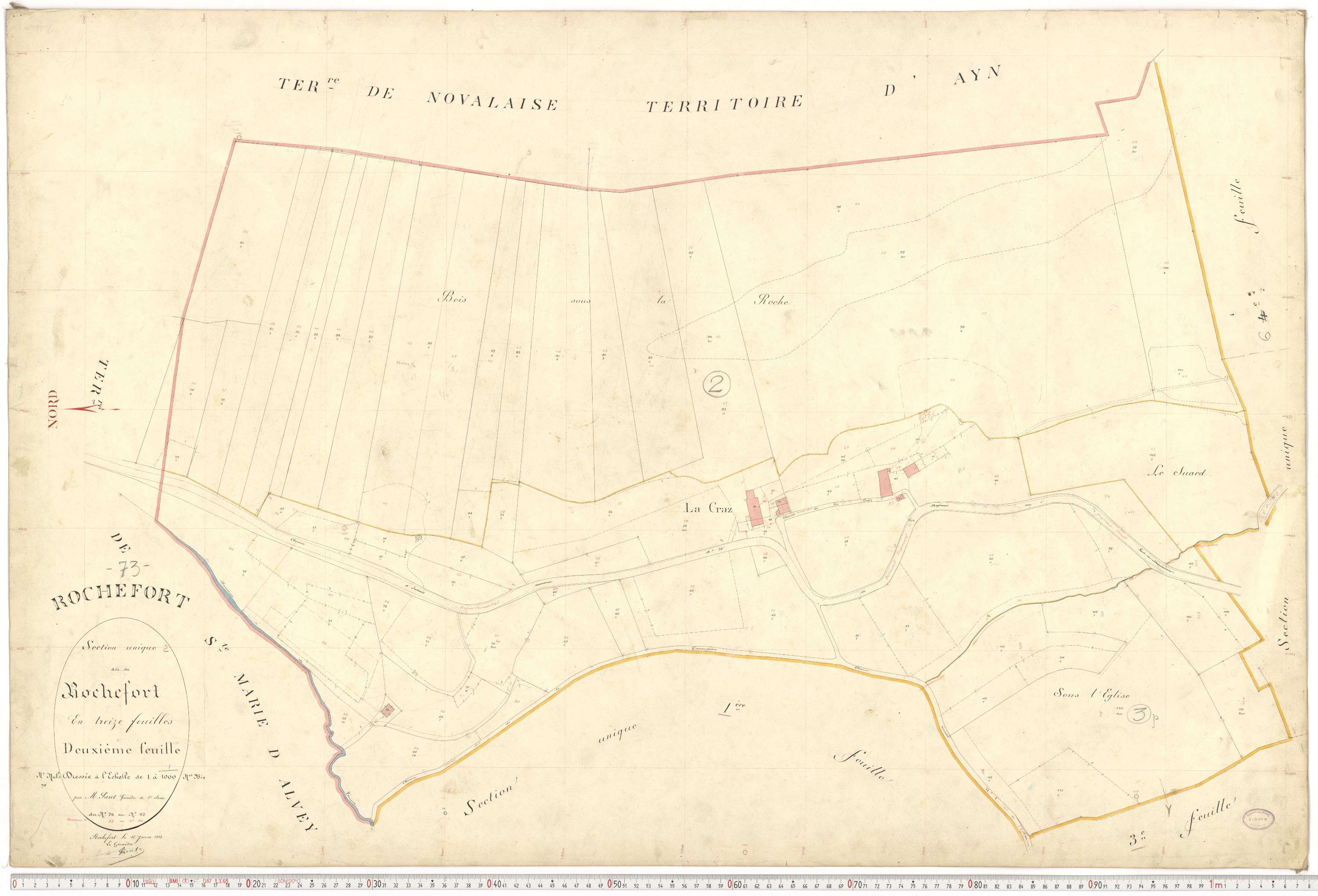 Rochefort - Plans cadastraux du premier cadastre français.