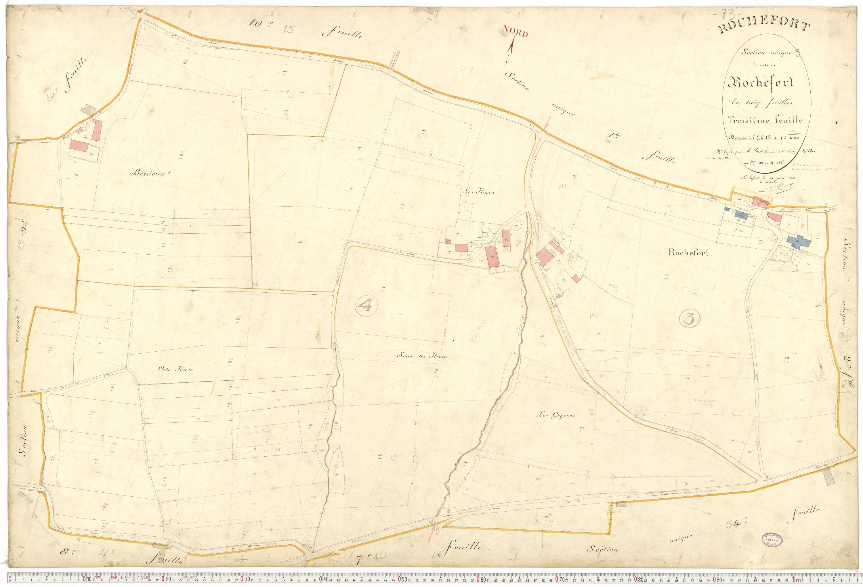 Rochefort - Plans cadastraux du premier cadastre français.