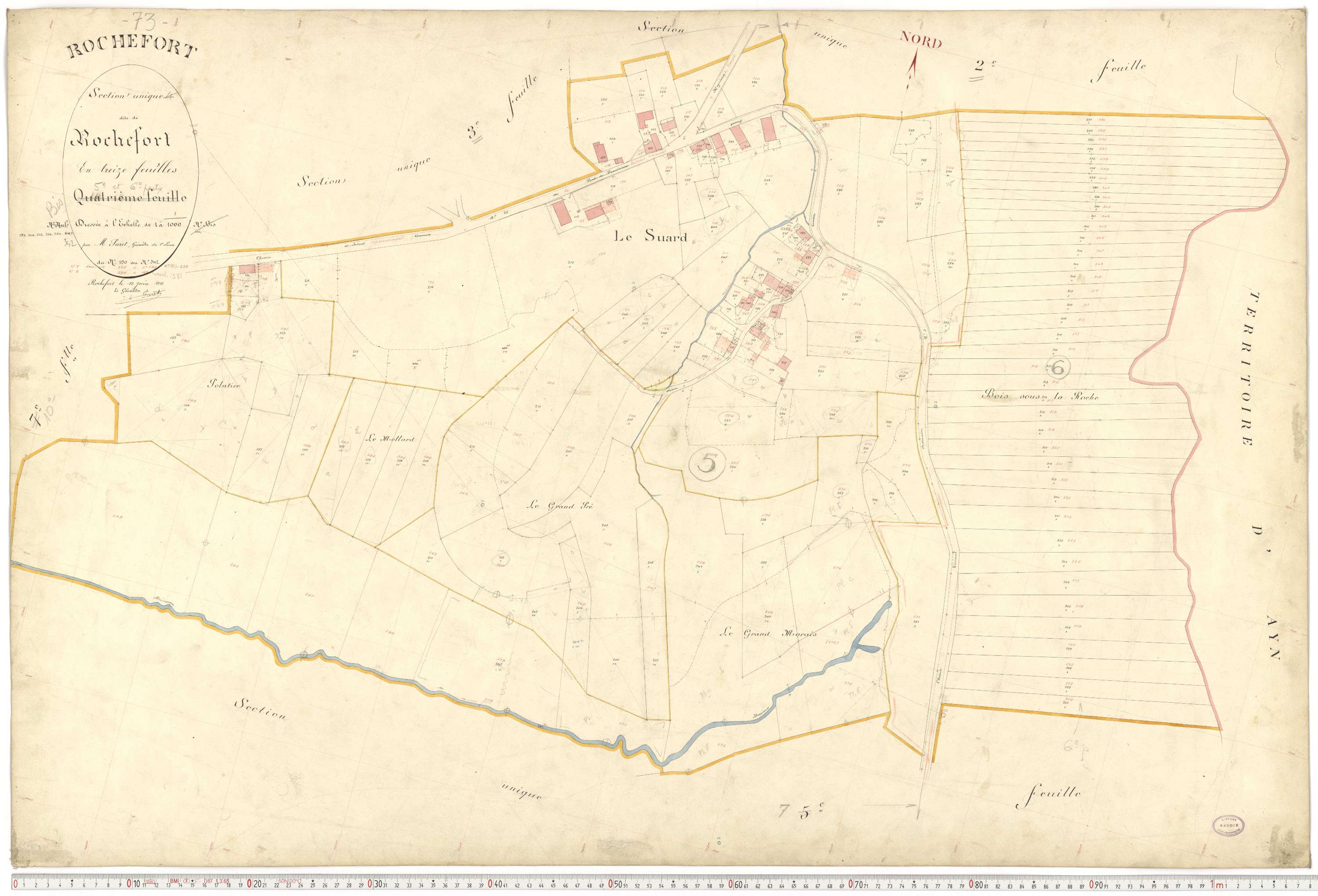 Rochefort - Plans cadastraux du premier cadastre français.