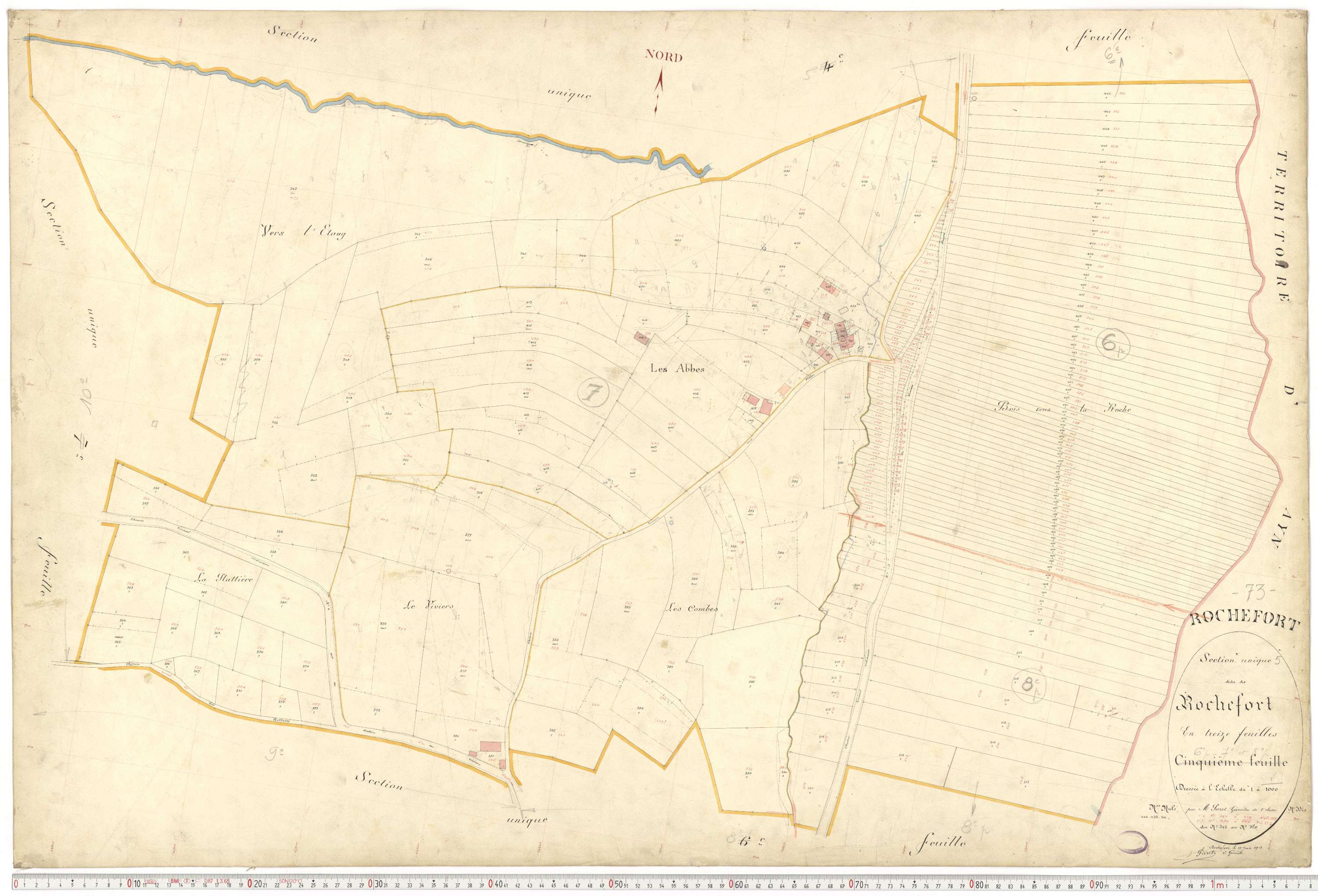 Rochefort - Plans cadastraux du premier cadastre français.