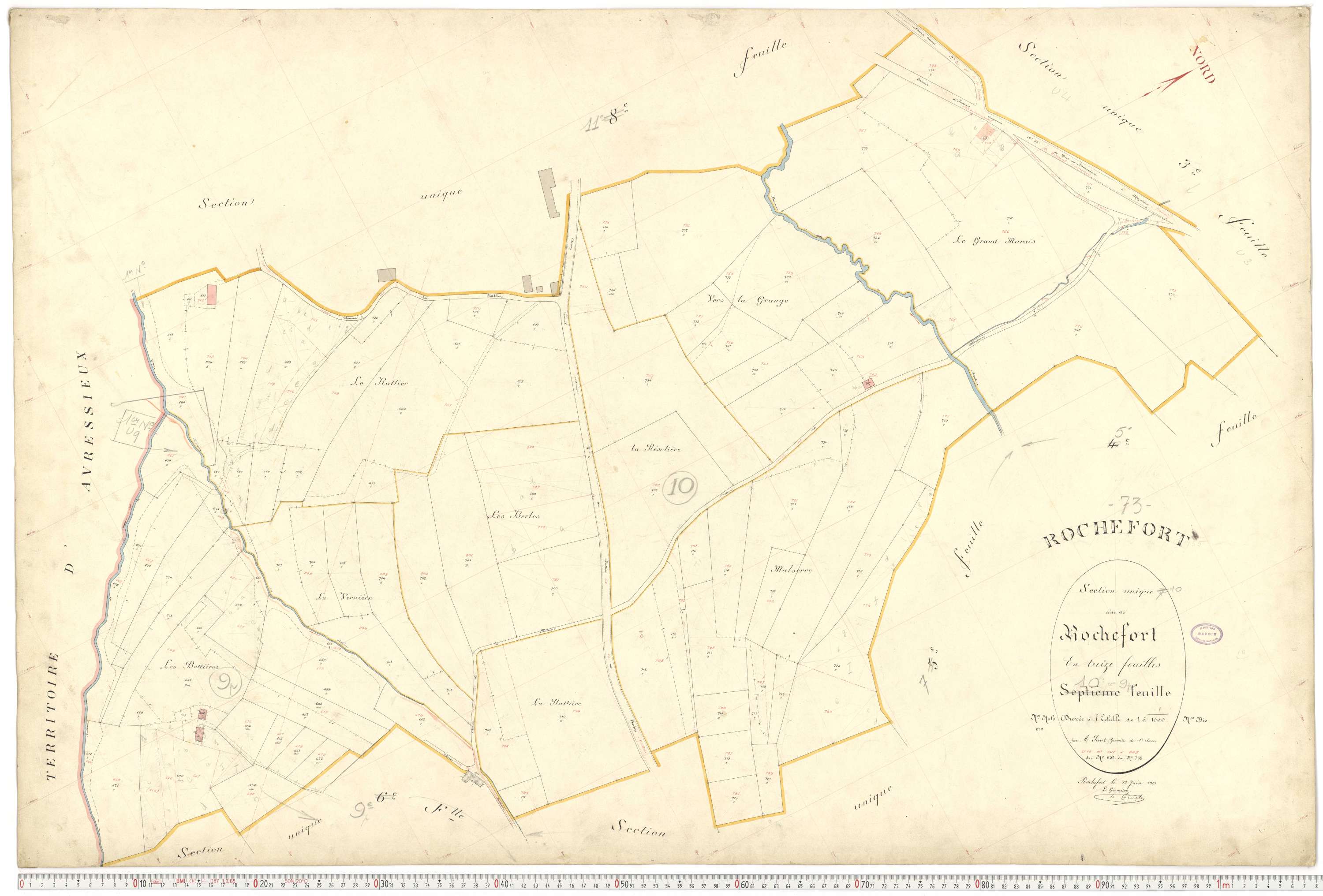 Rochefort - Plans cadastraux du premier cadastre français.