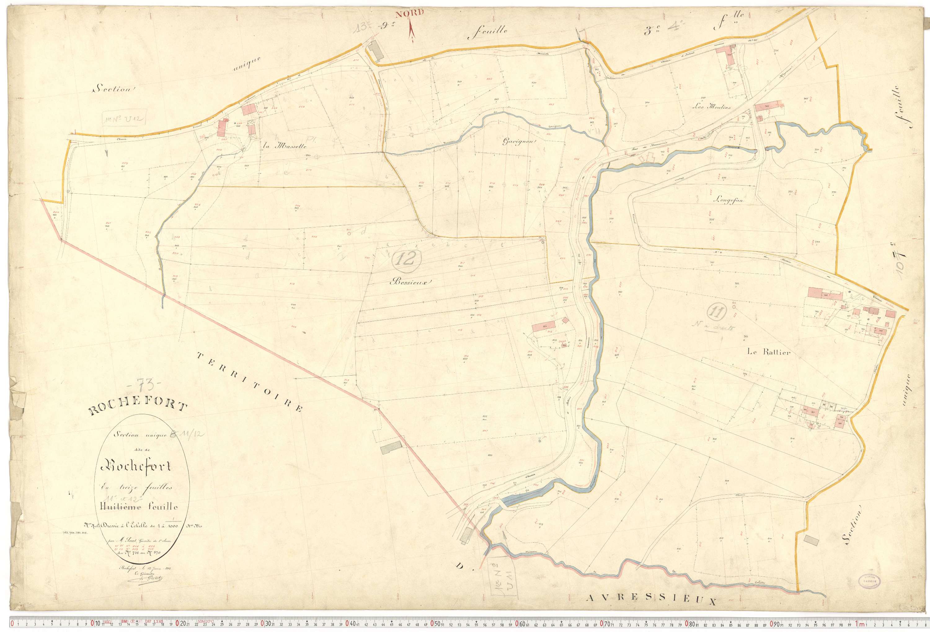 Rochefort - Plans cadastraux du premier cadastre français.