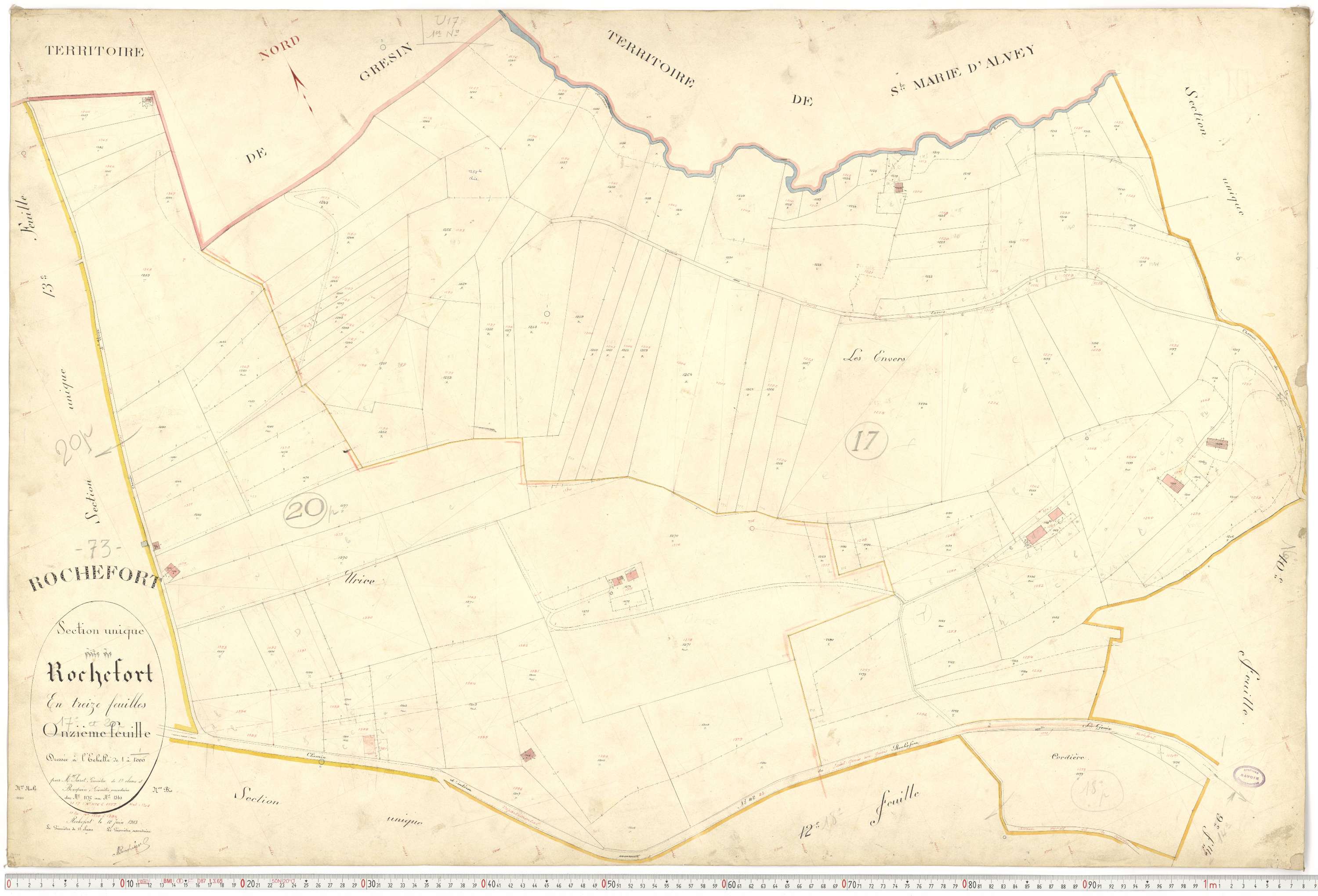 Rochefort - Plans cadastraux du premier cadastre français.