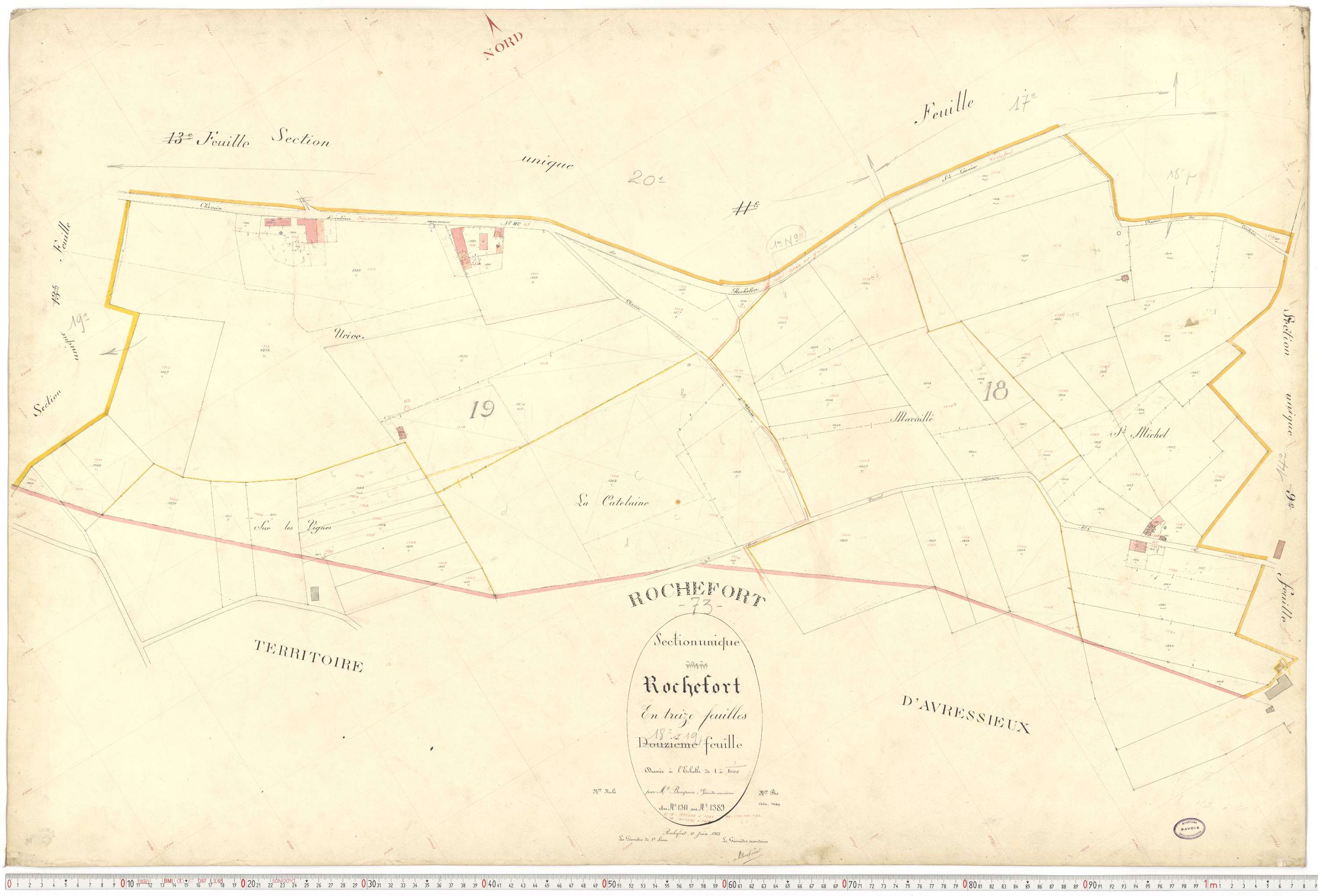 Rochefort - Plans cadastraux du premier cadastre français.