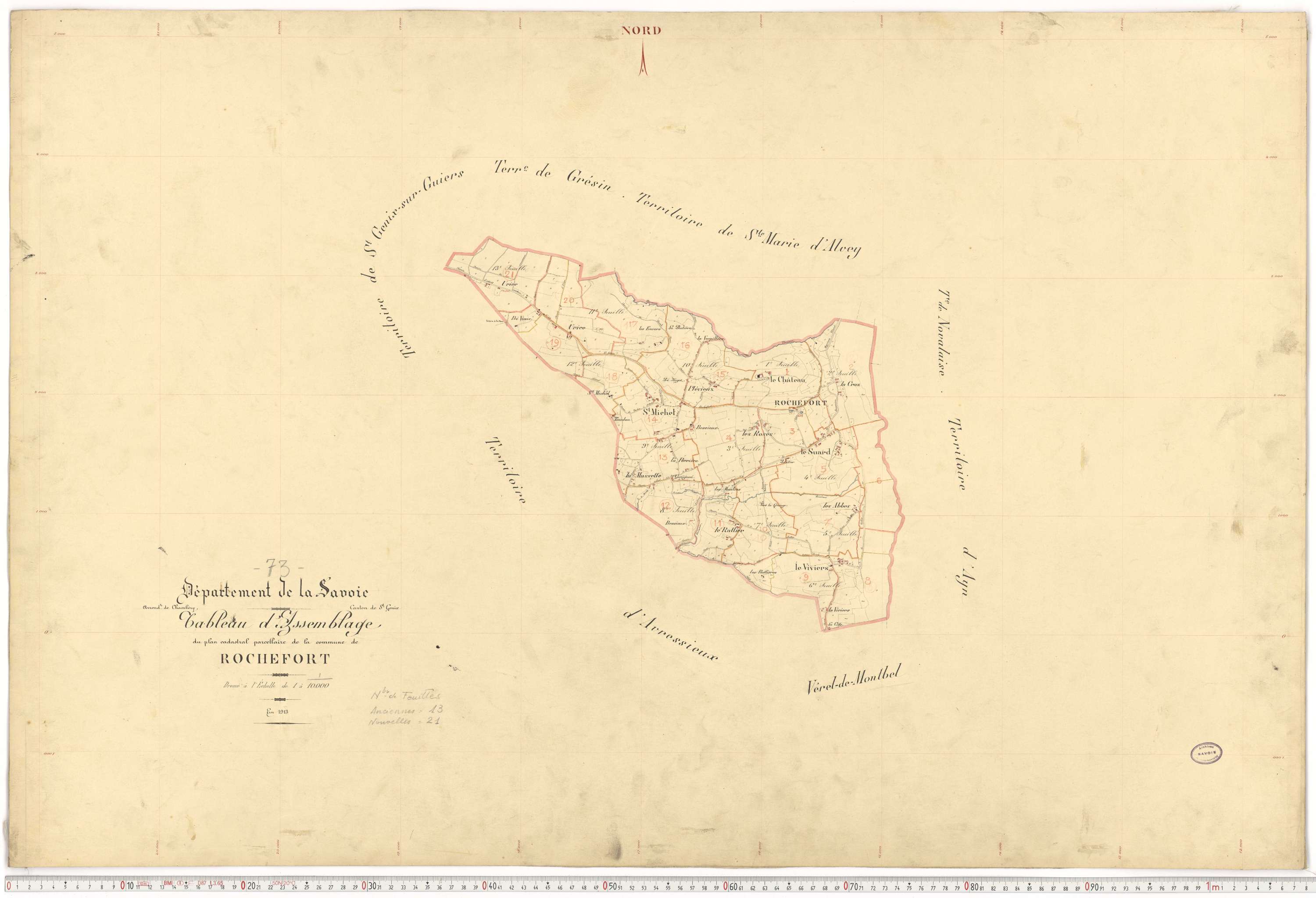 Rochefort - Plans cadastraux du premier cadastre français.