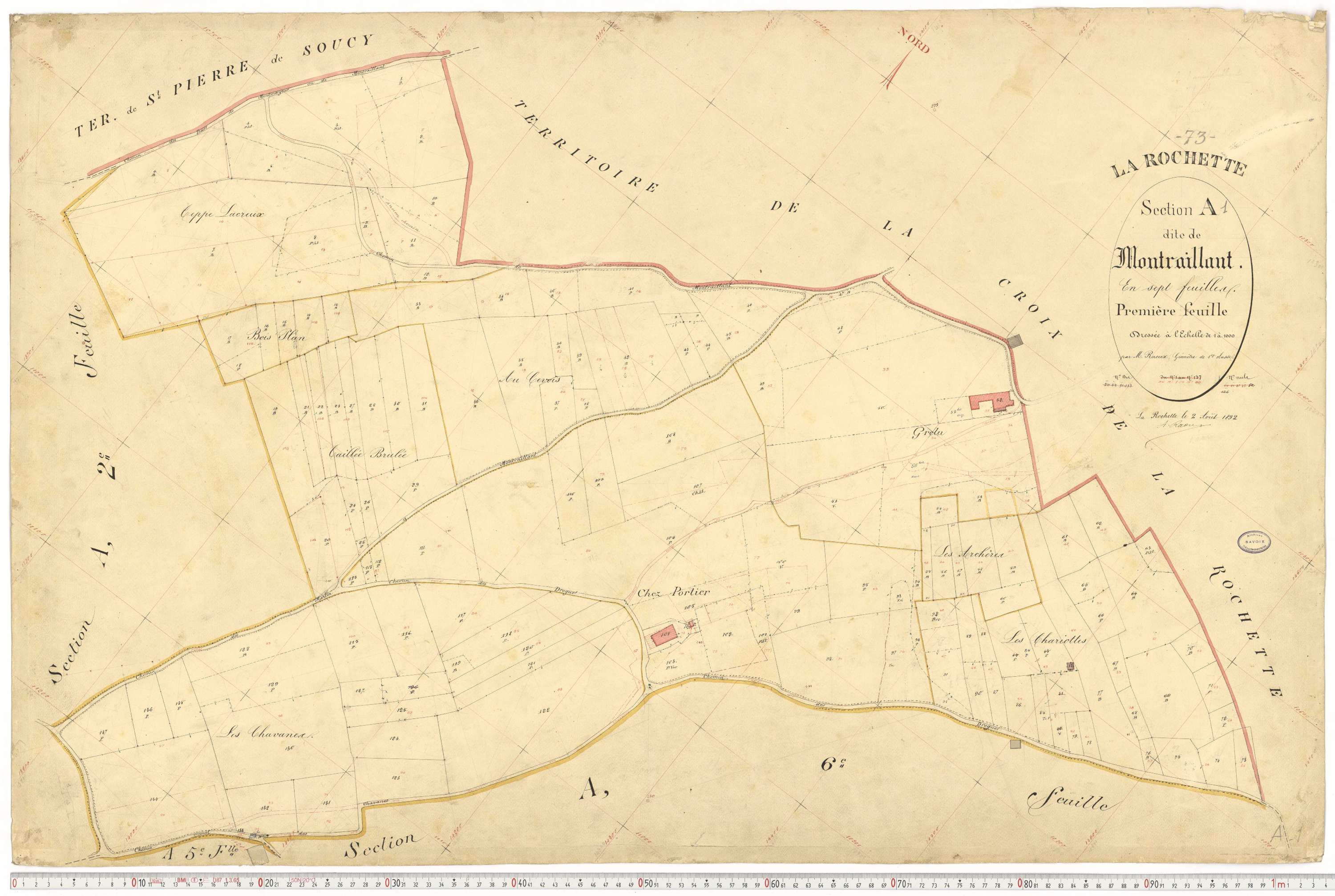 La Rochette - Cadastre français (1892).