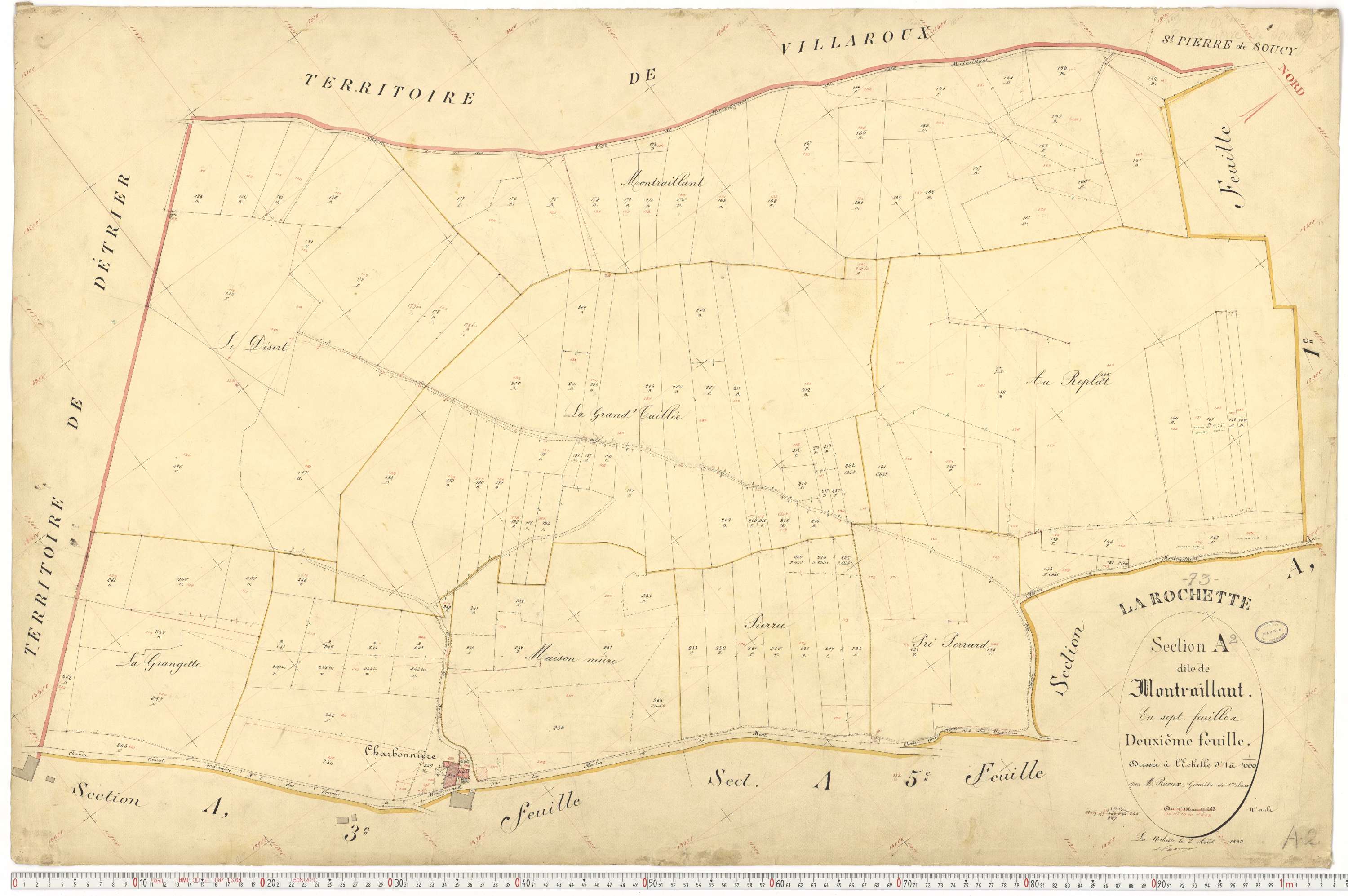 La Rochette - Cadastre français (1892).