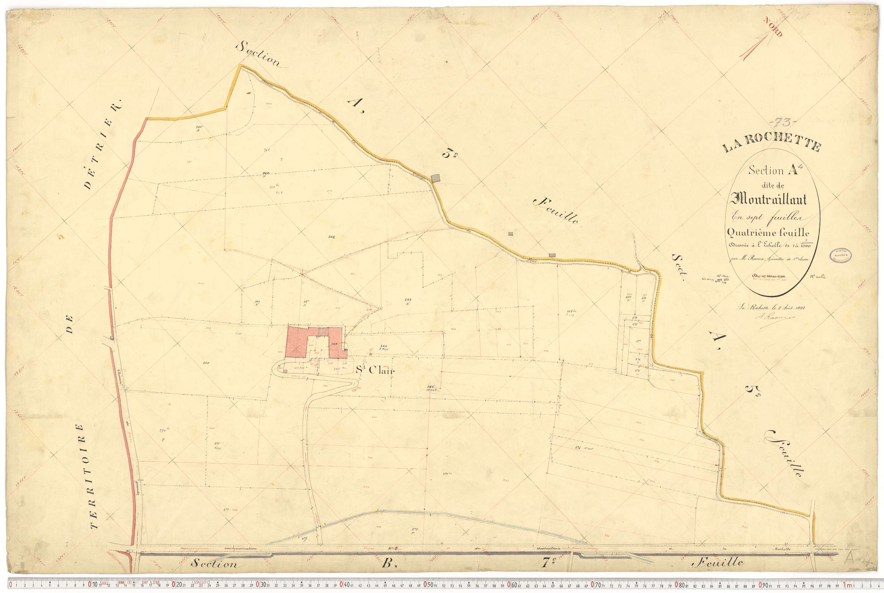 La Rochette - Cadastre français (1892).