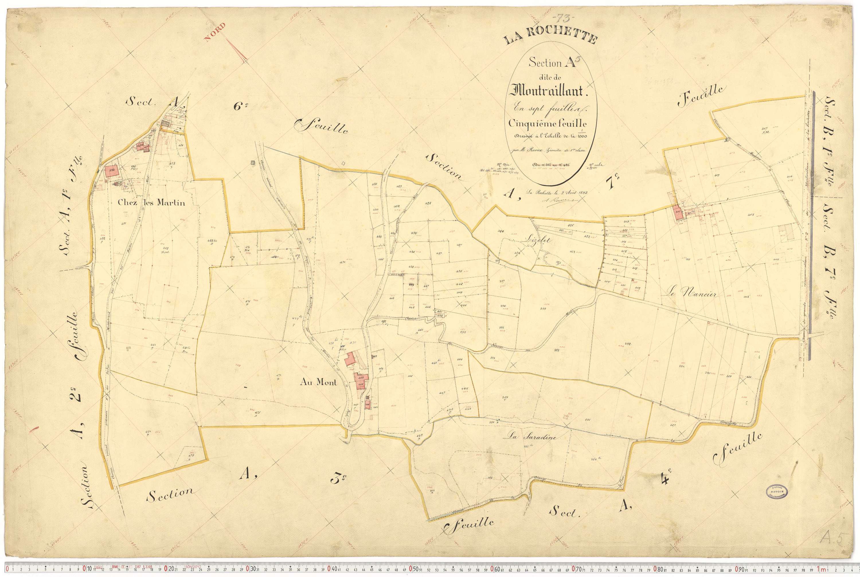 La Rochette - Cadastre français (1892).