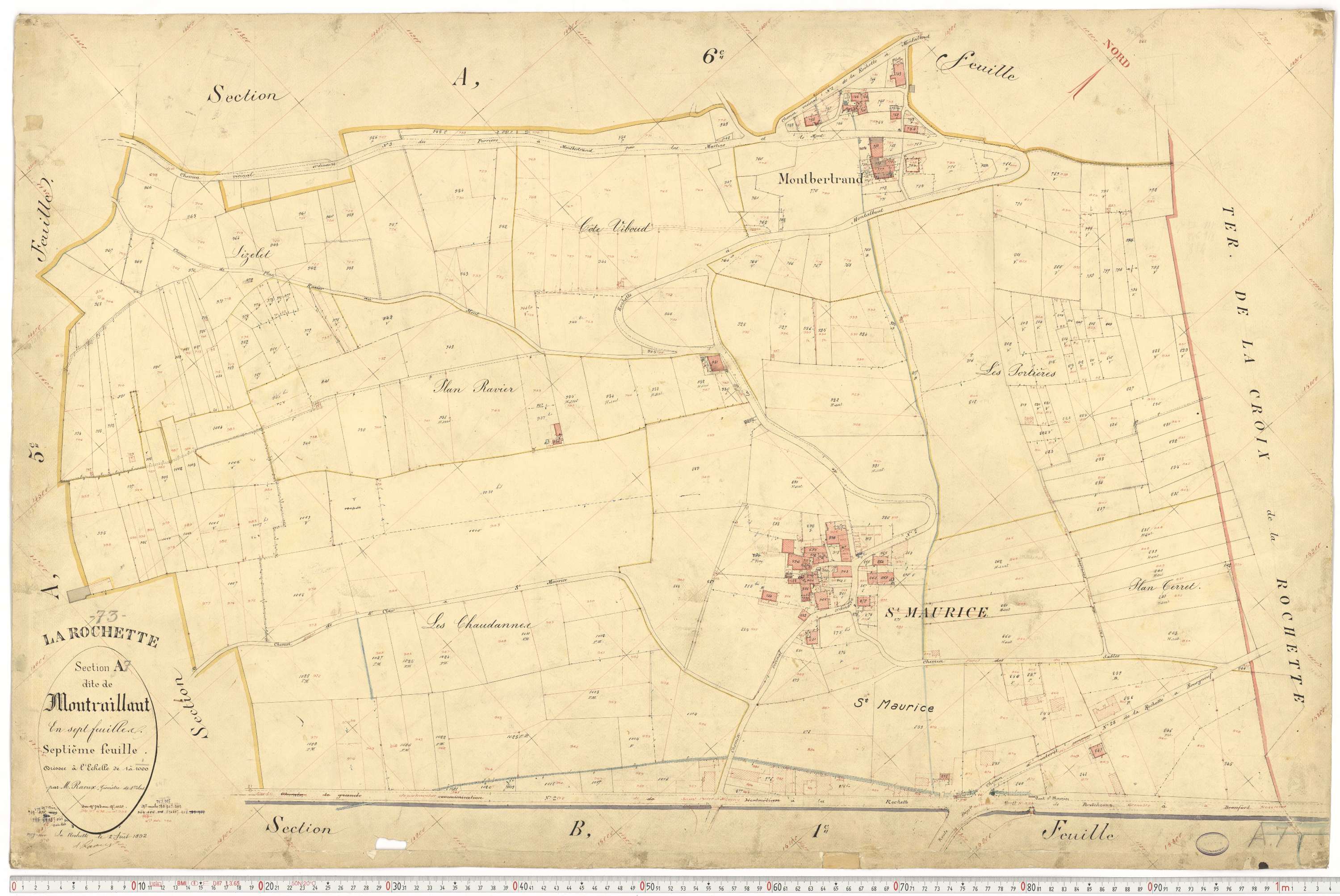 La Rochette - Cadastre français (1892).