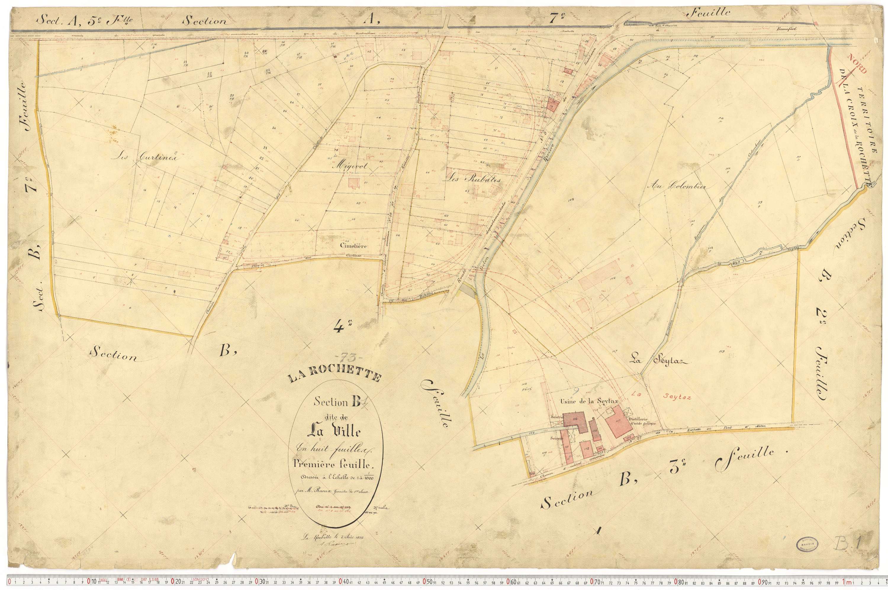La Rochette - Cadastre français (1892).