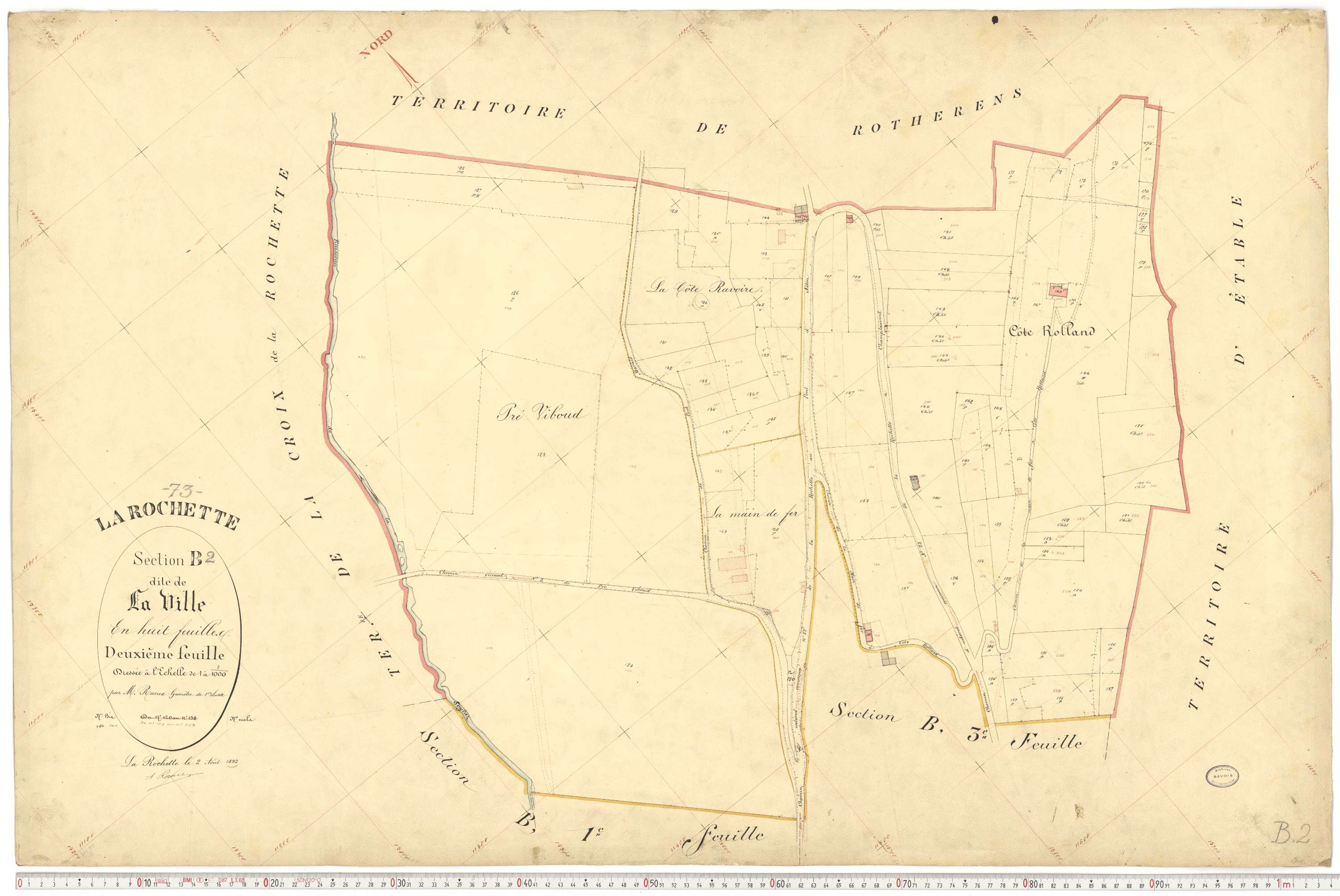 La Rochette - Cadastre français (1892).