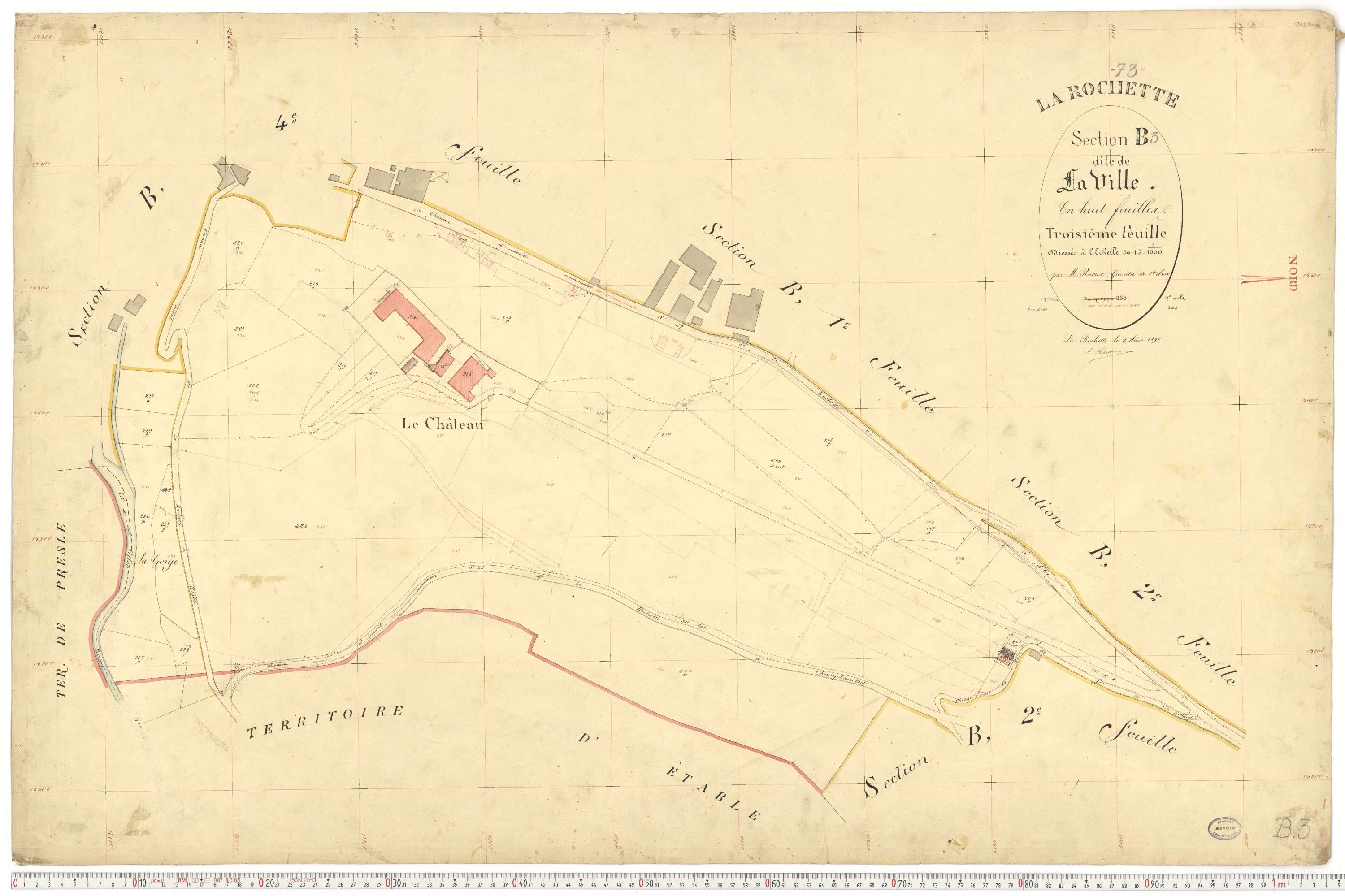 La Rochette - Cadastre français (1892).