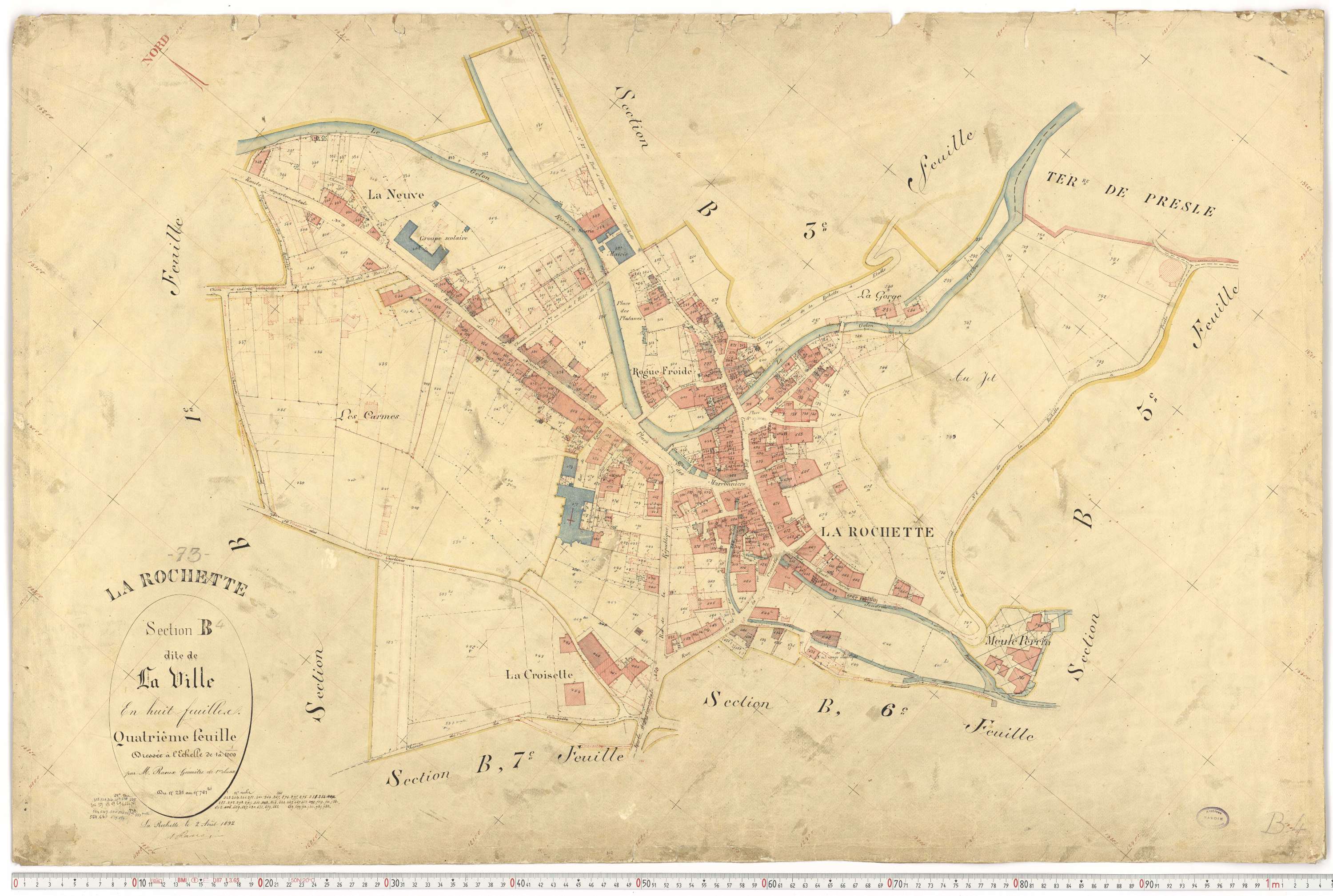 La Rochette - Cadastre français (1892).