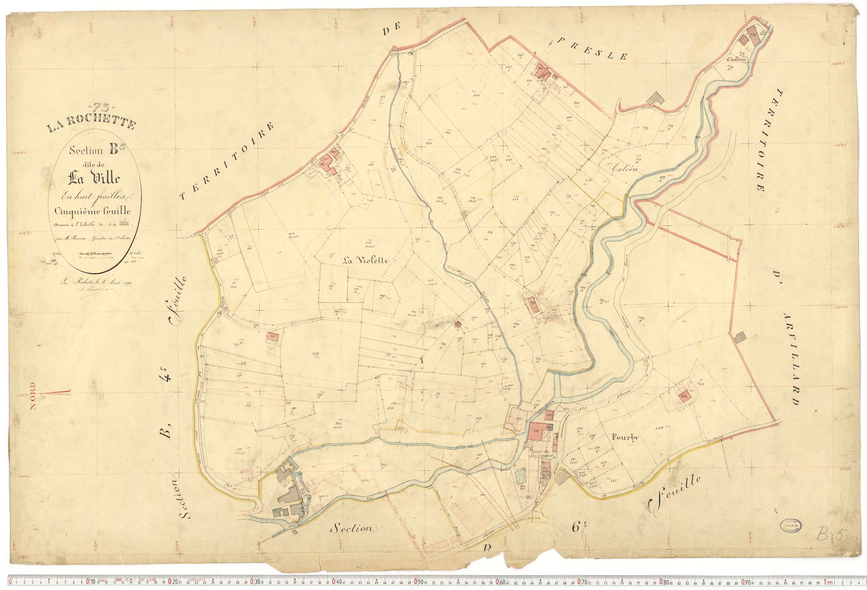 La Rochette - Cadastre français (1892).