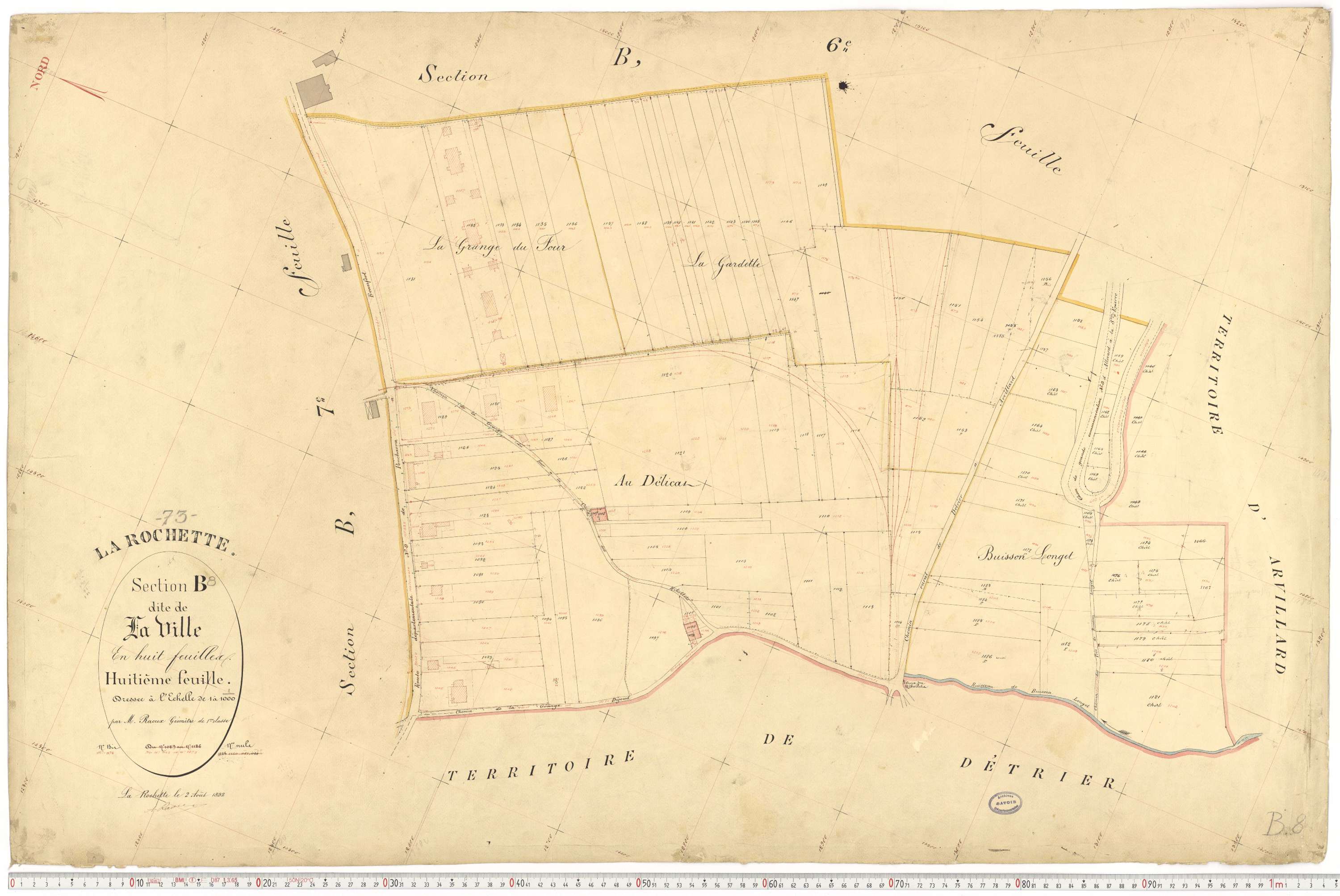 La Rochette - Cadastre français (1892).