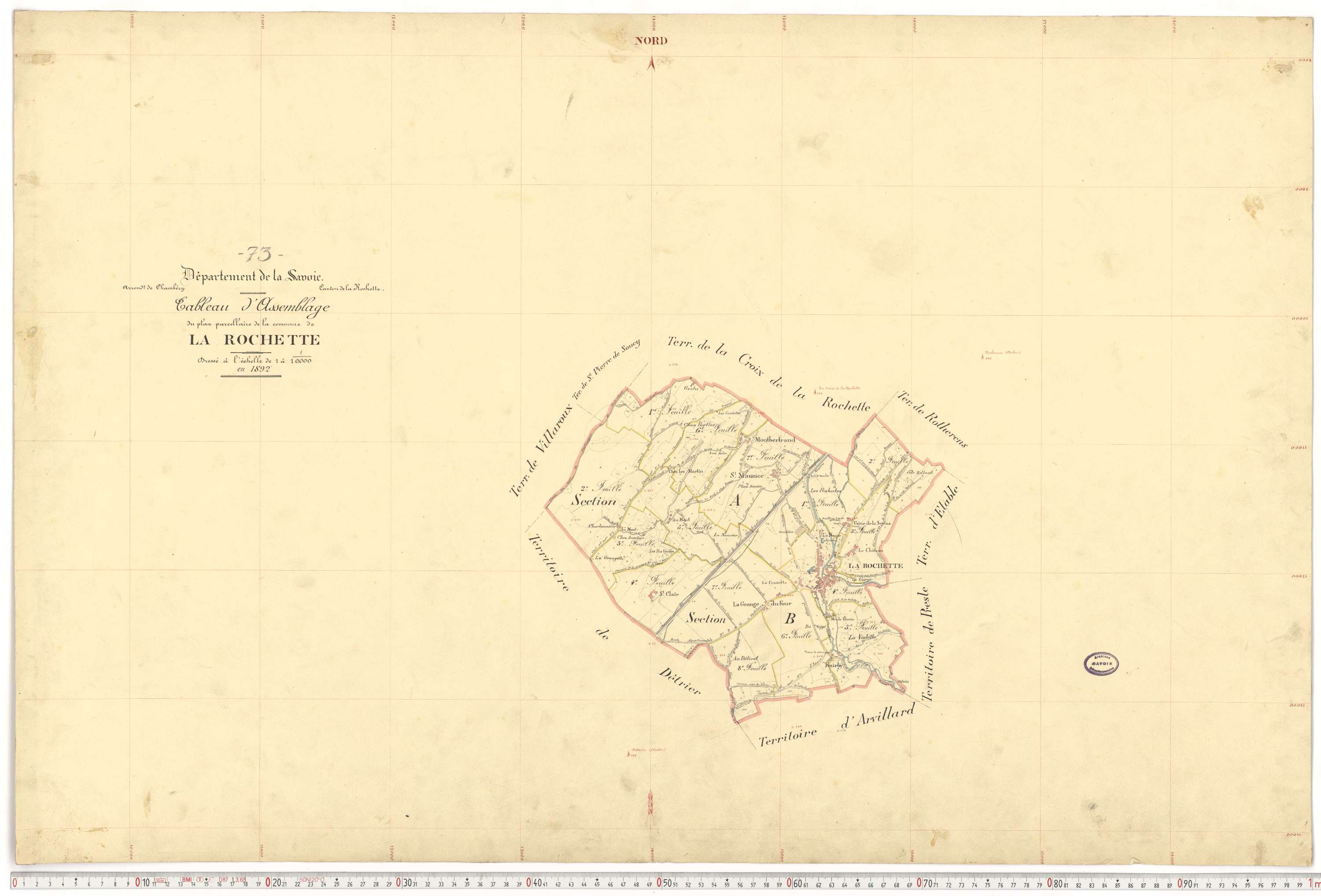 La Rochette - Cadastre français (1892).