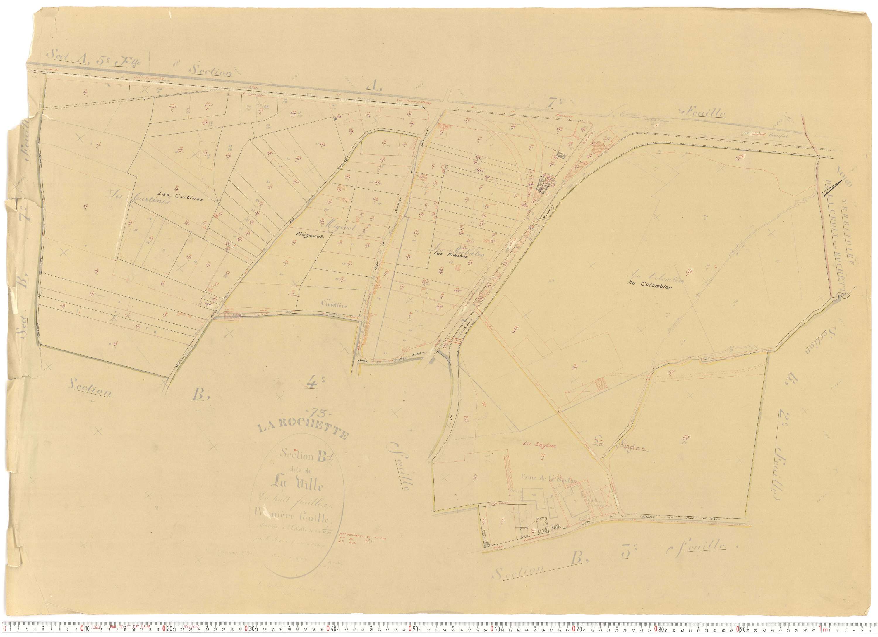 La Rochette - Cadastre rénové, version de travail (1952).