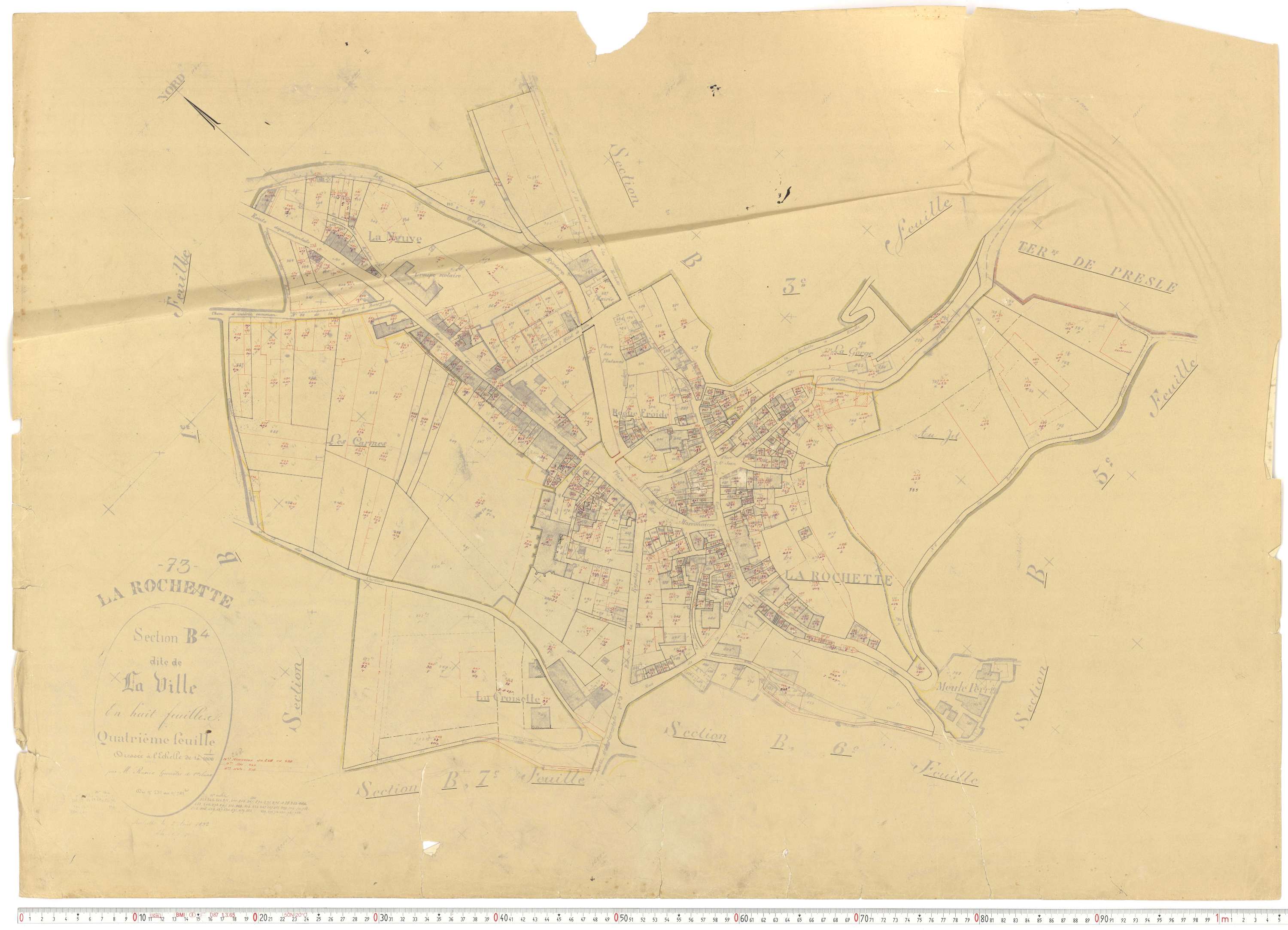 La Rochette - Cadastre rénové, version de travail (1952).
