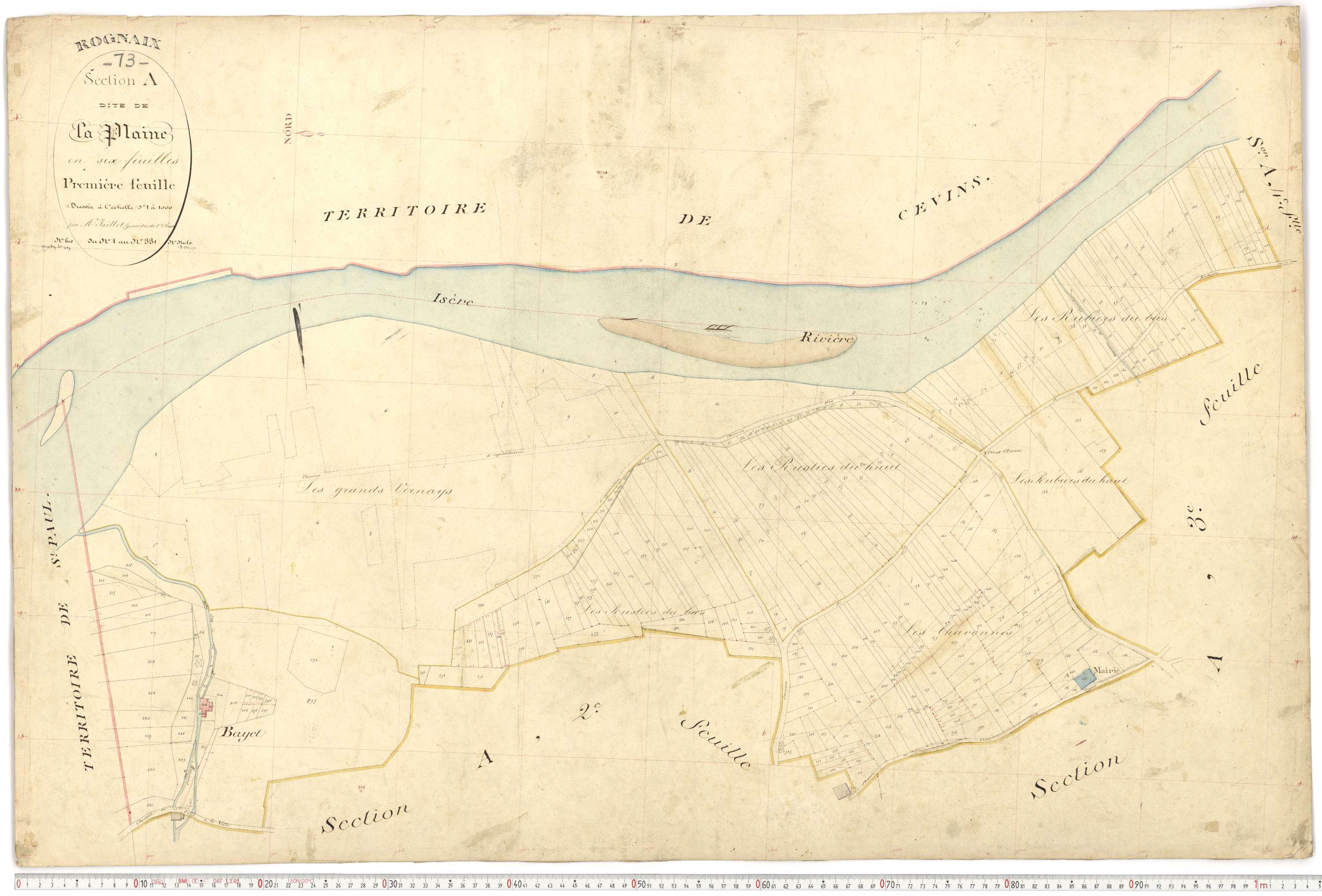 Rognaix - Plans cadastraux du premier cadastre français.