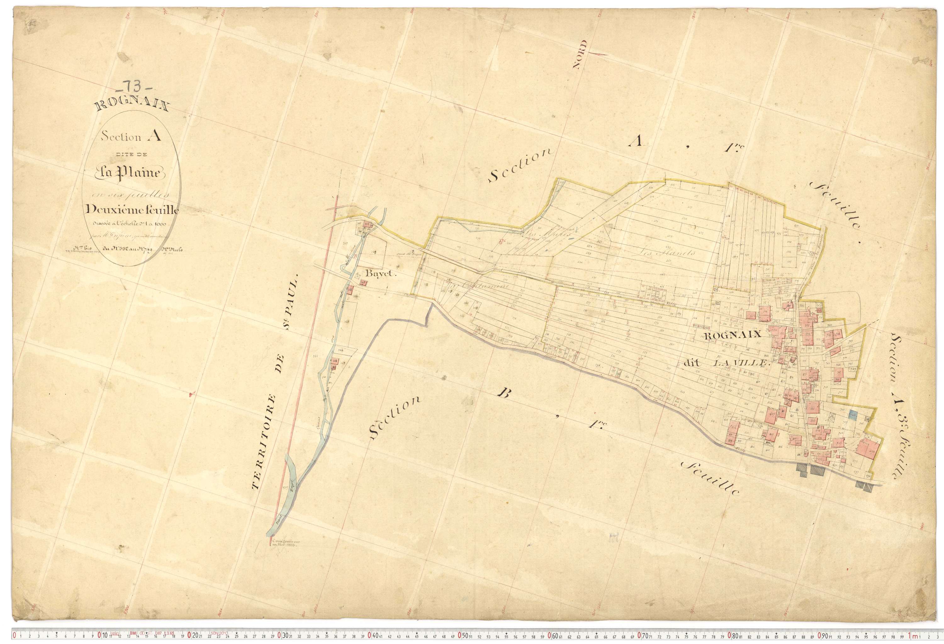 Rognaix - Plans cadastraux du premier cadastre français.