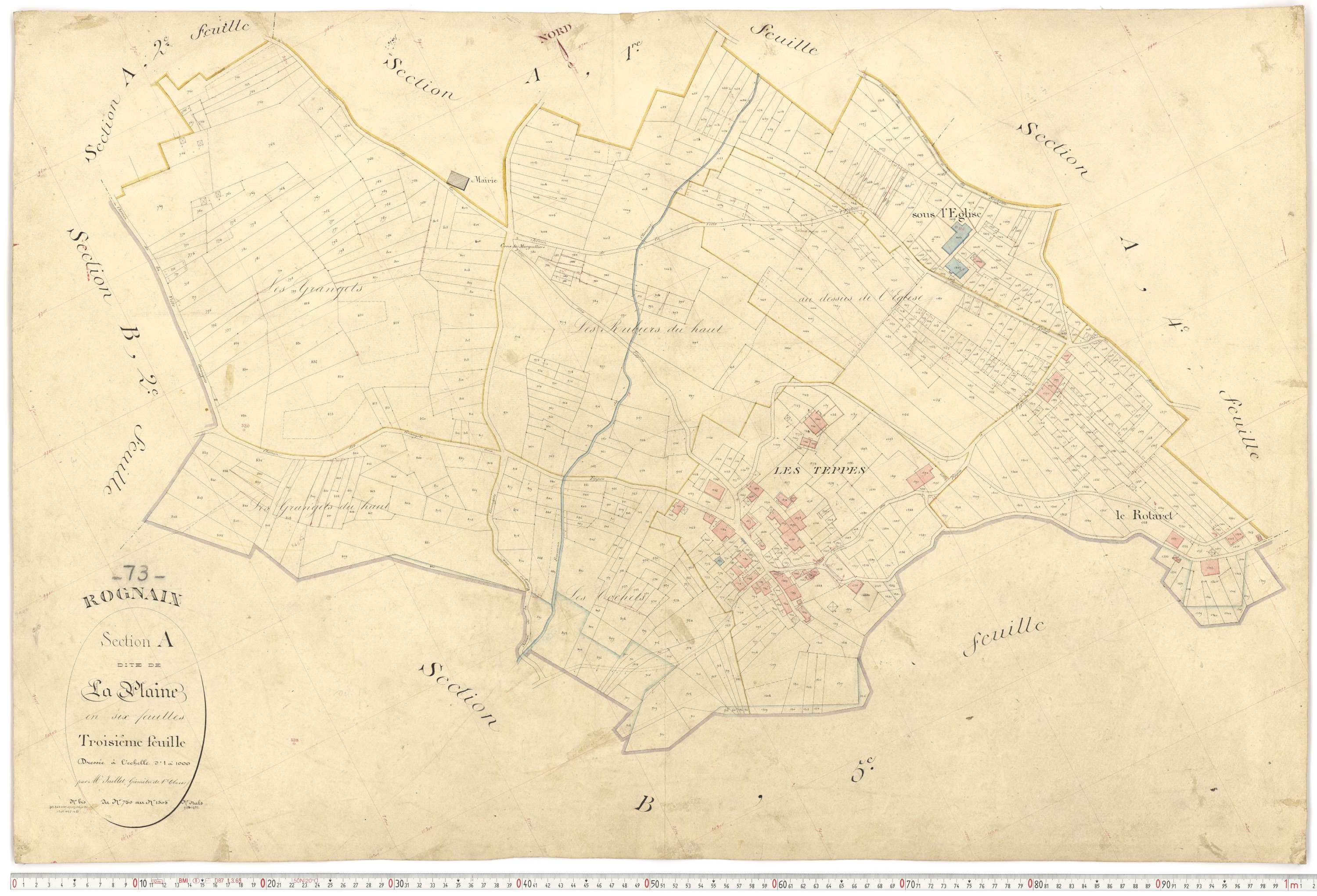 Rognaix - Plans cadastraux du premier cadastre français.