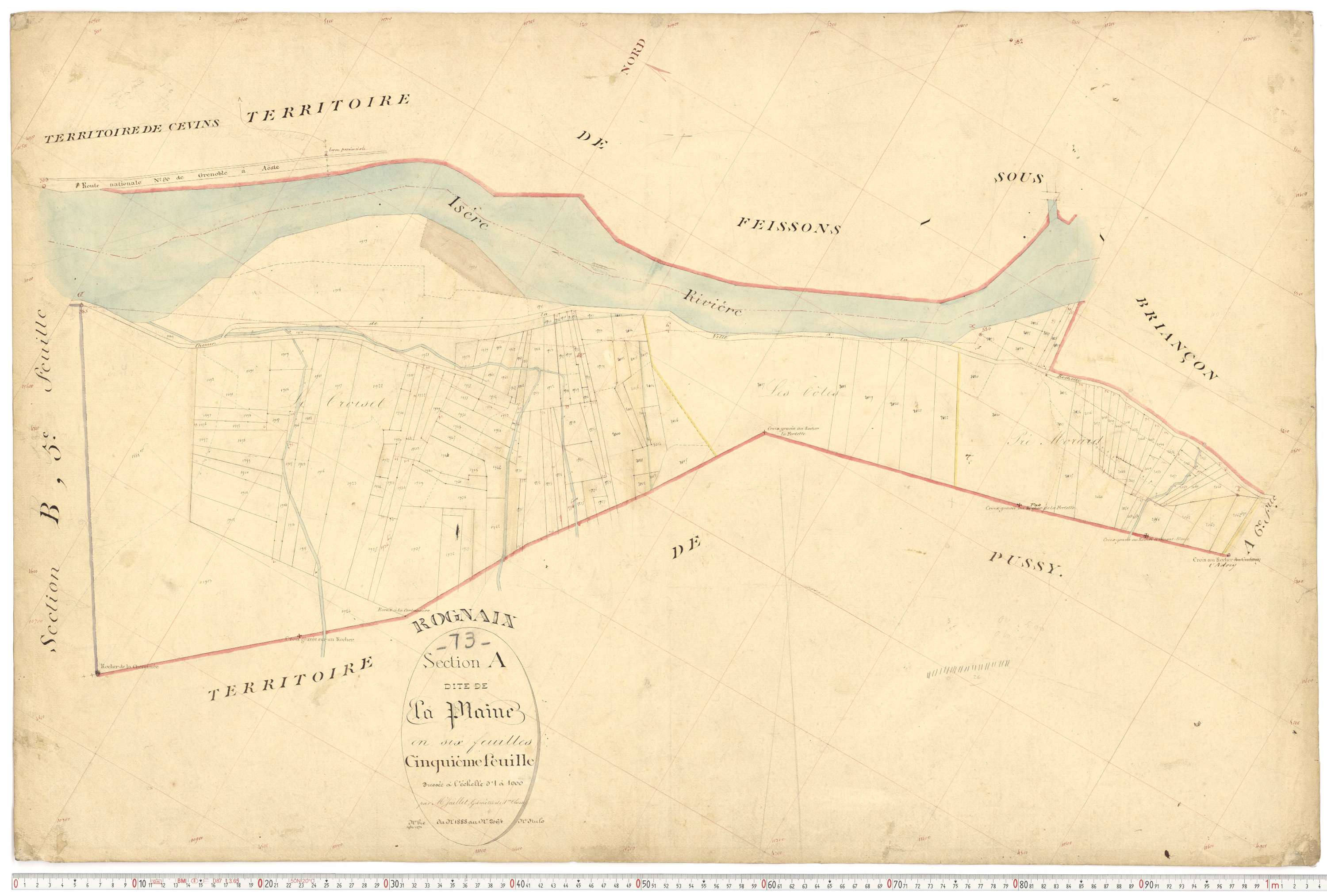 Rognaix - Plans cadastraux du premier cadastre français.